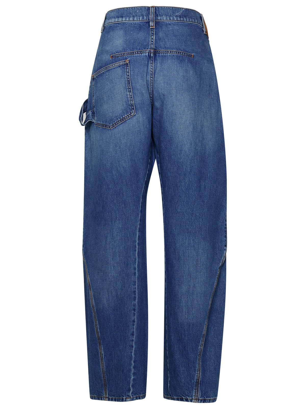 Shop Jw Anderson Twisted Workwear Blue Cotton Jeans