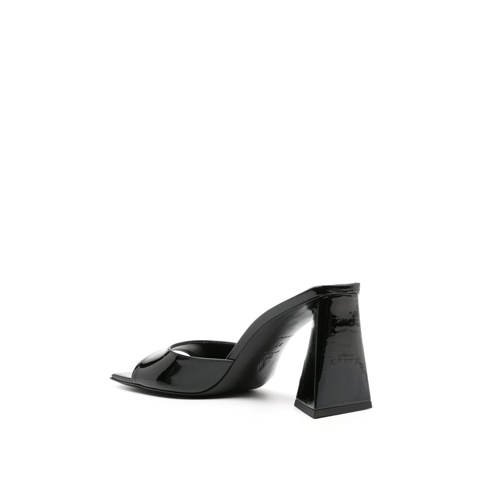 Shop Attico Mini Devon 85 Leather Sandals In Black