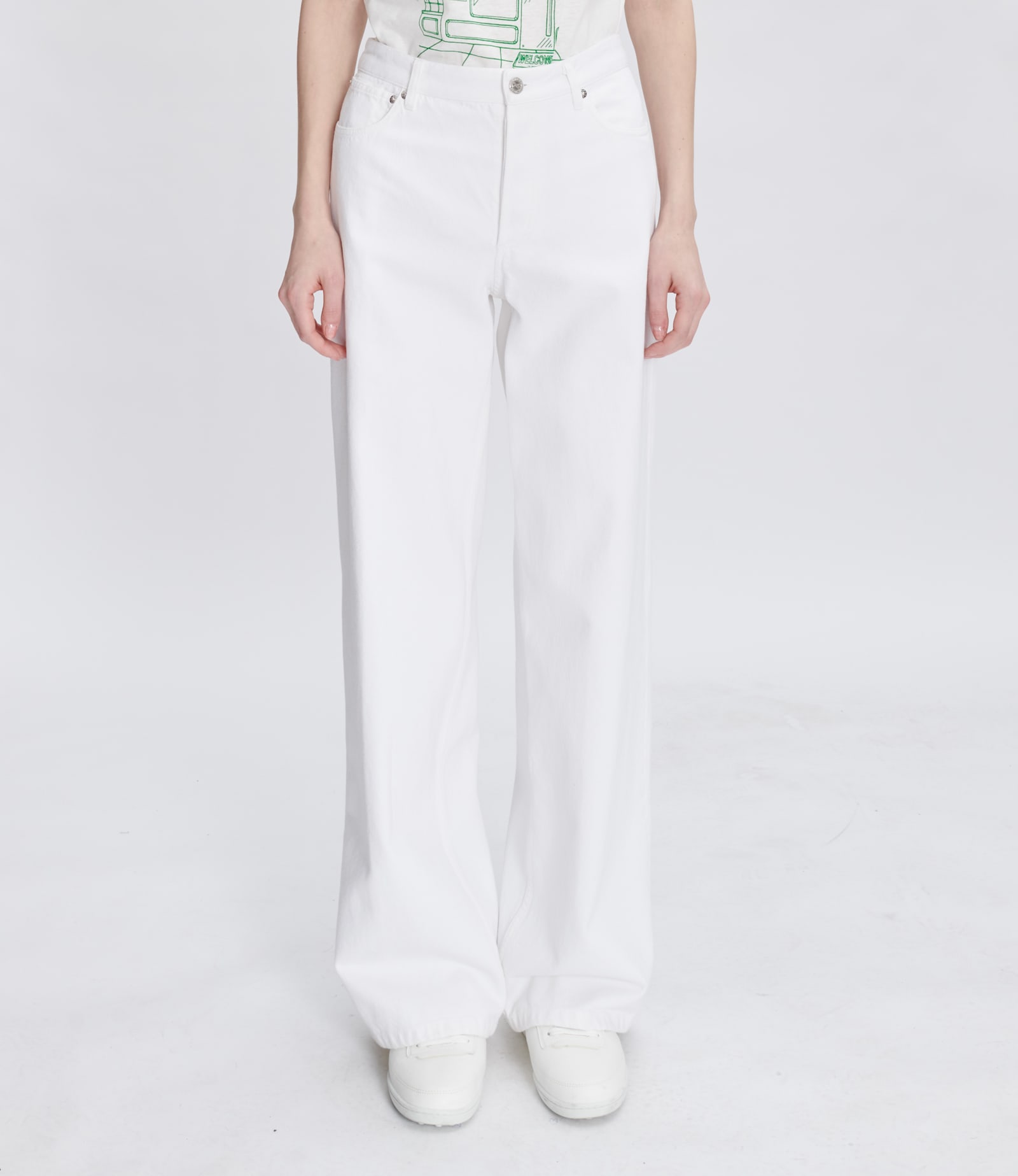 Apc Straight Jeans Pants In Aab Blanc