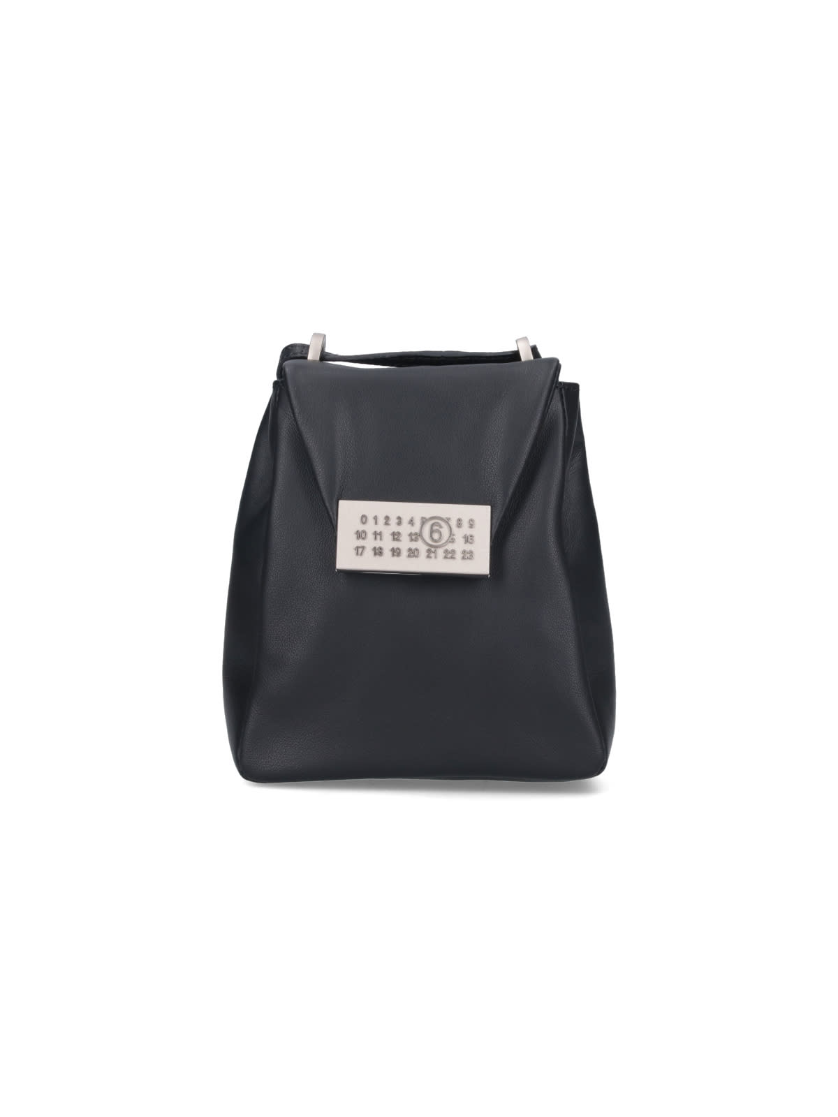 Shop Mm6 Maison Margiela Numeric Shoulder Bag In Black