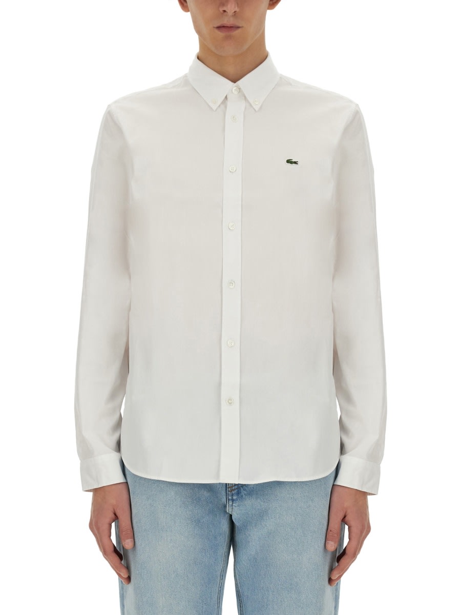 Shop Lacoste Shirt With Logo In White