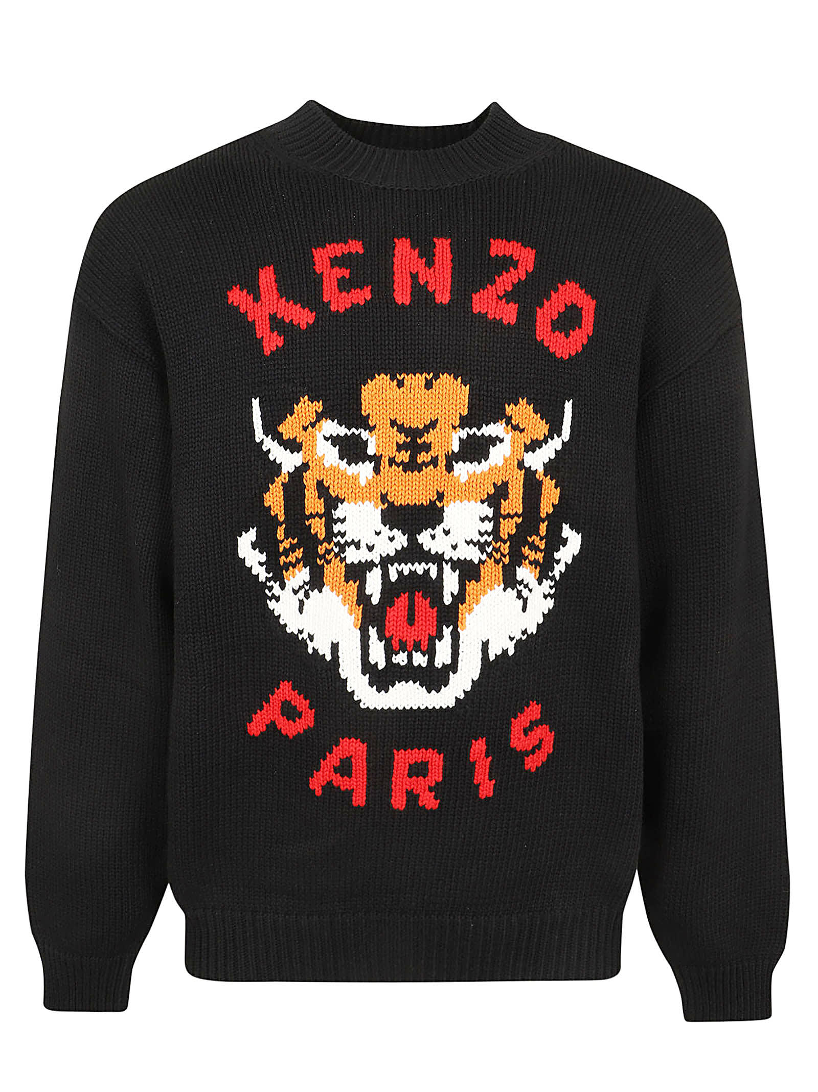 Shop Kenzo Lucky Tiger Jumper In J Black