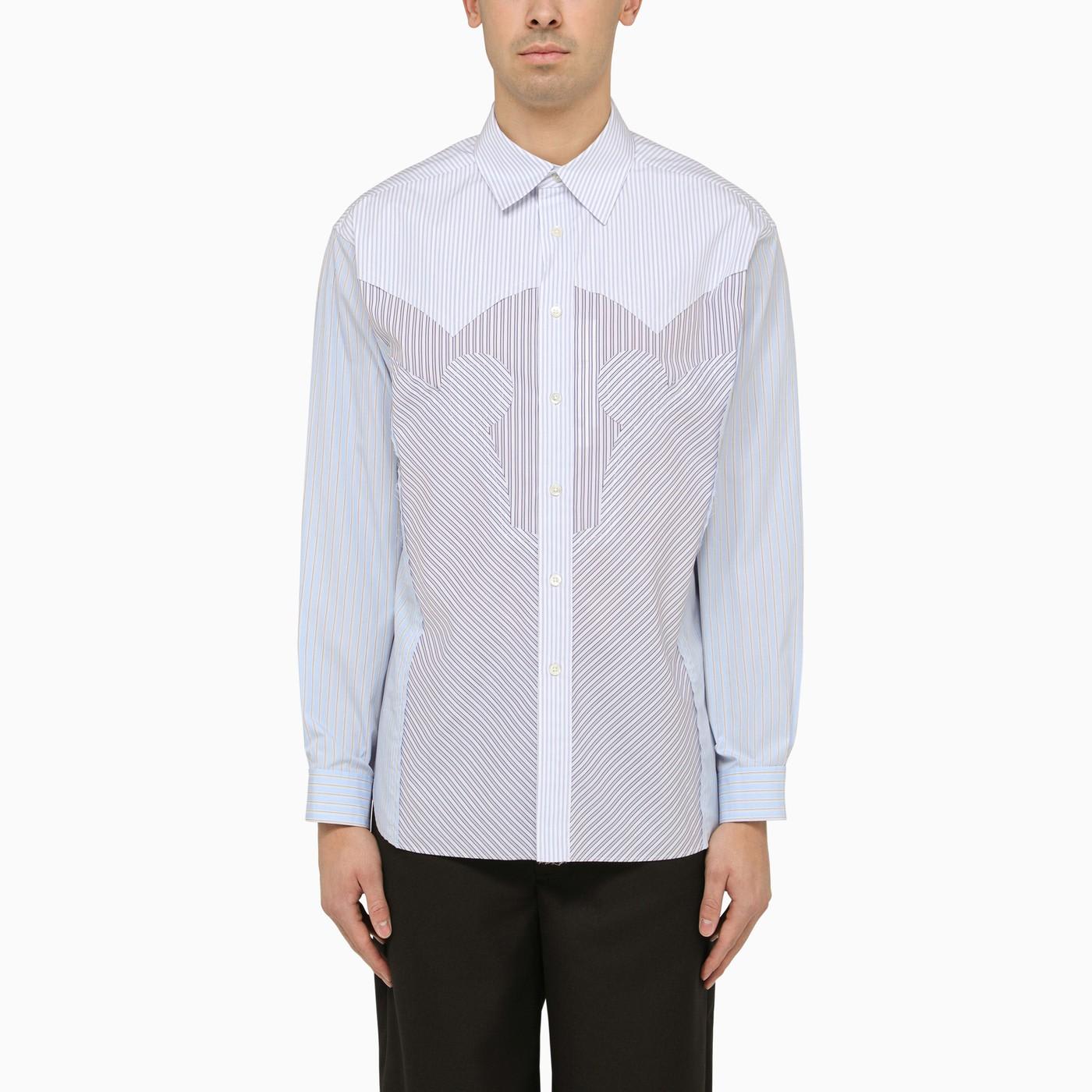 White/blue Striped Cotton Shirt