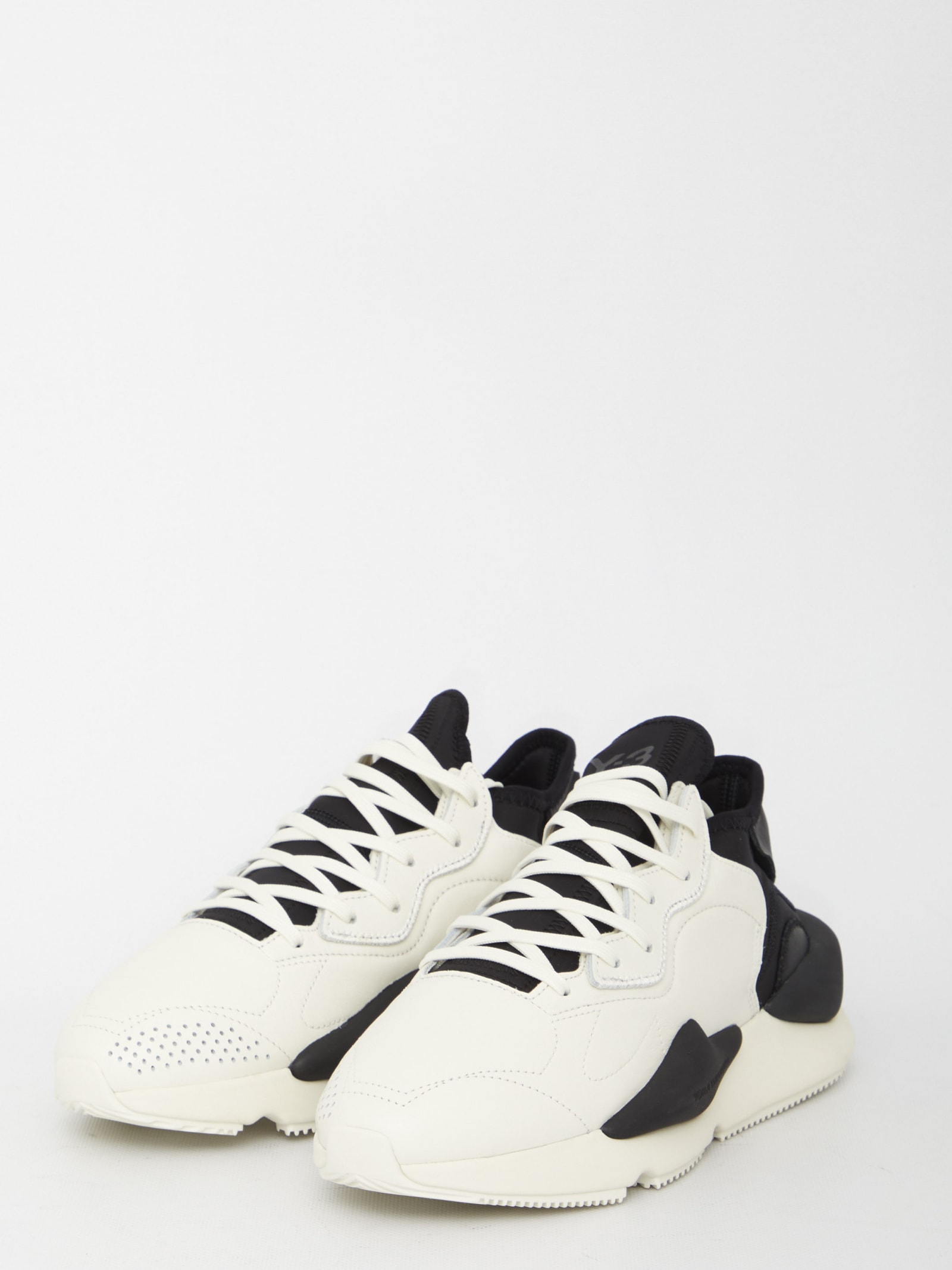 Shop Y-3 Kaiwa Sneakers In White Black