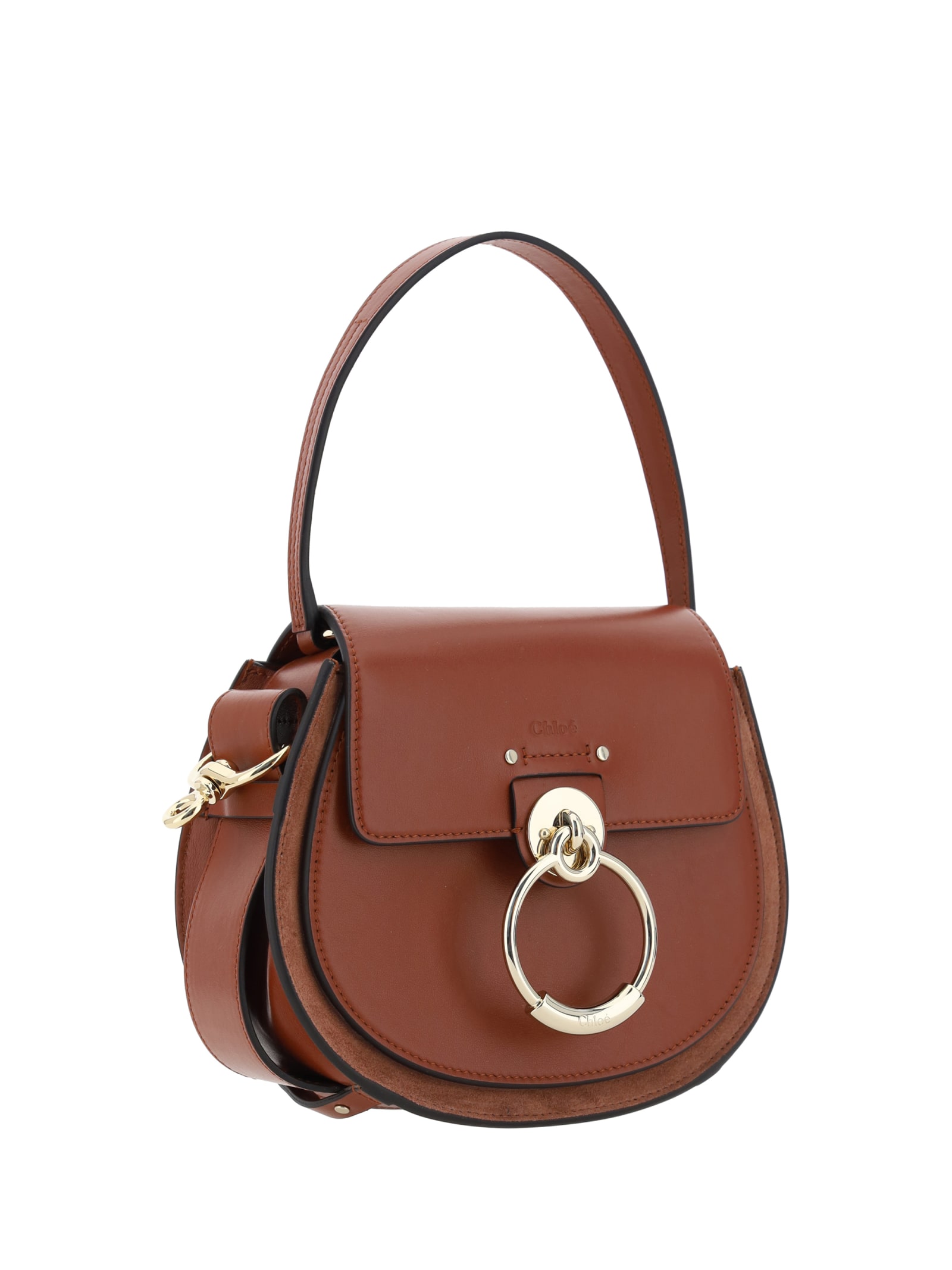 Shop Chloé Tess Shoulder Bag In Sepia Brown