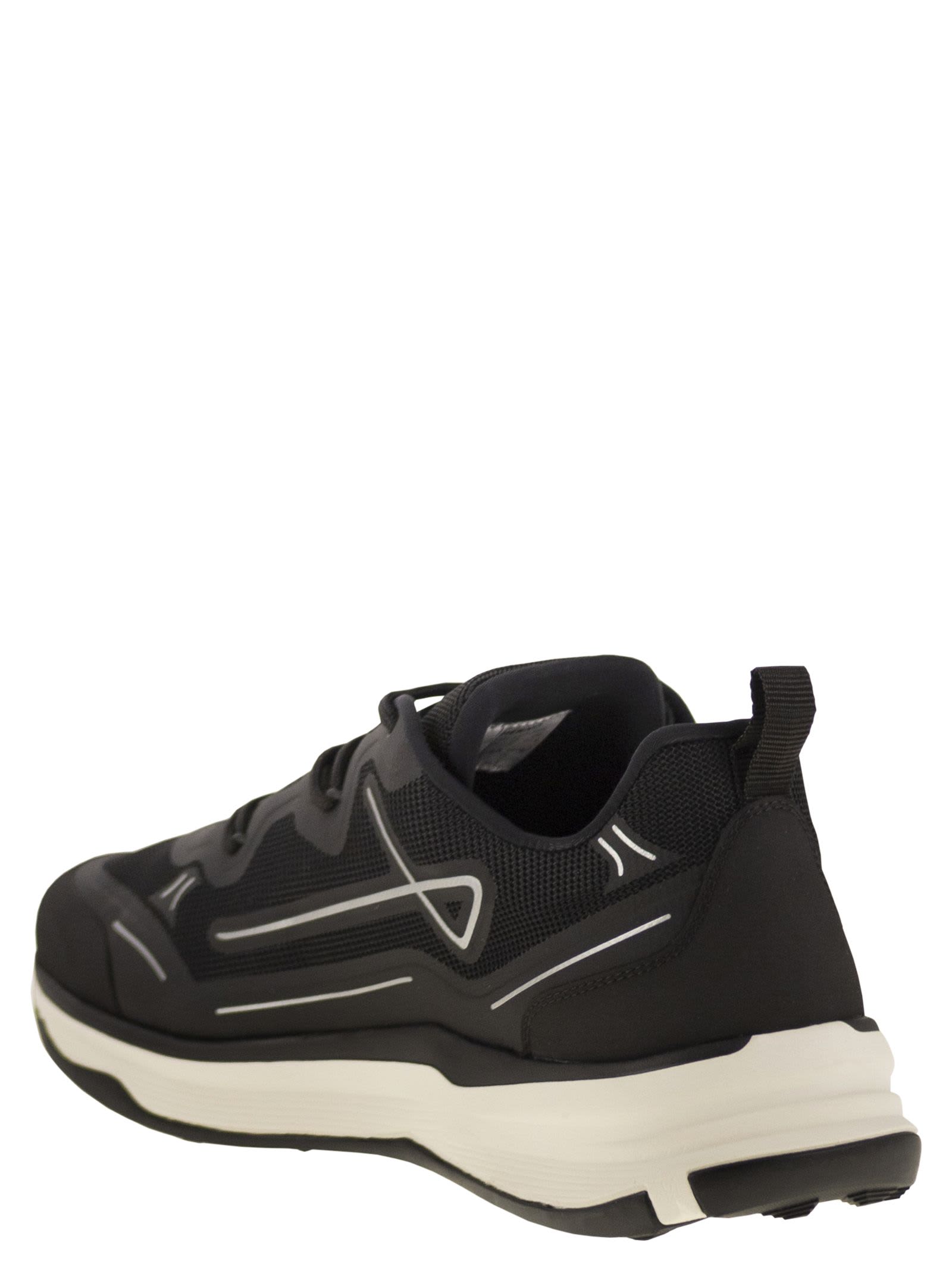 Herno Nylon Trainers With Rubberised Details In Black