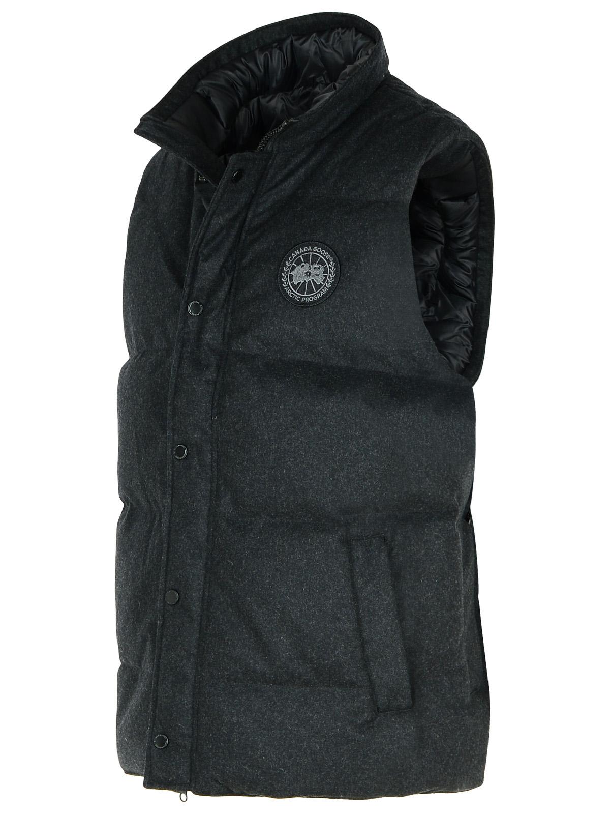 Shop Canada Goose Garson Grey Recycled Wool Blend Vest