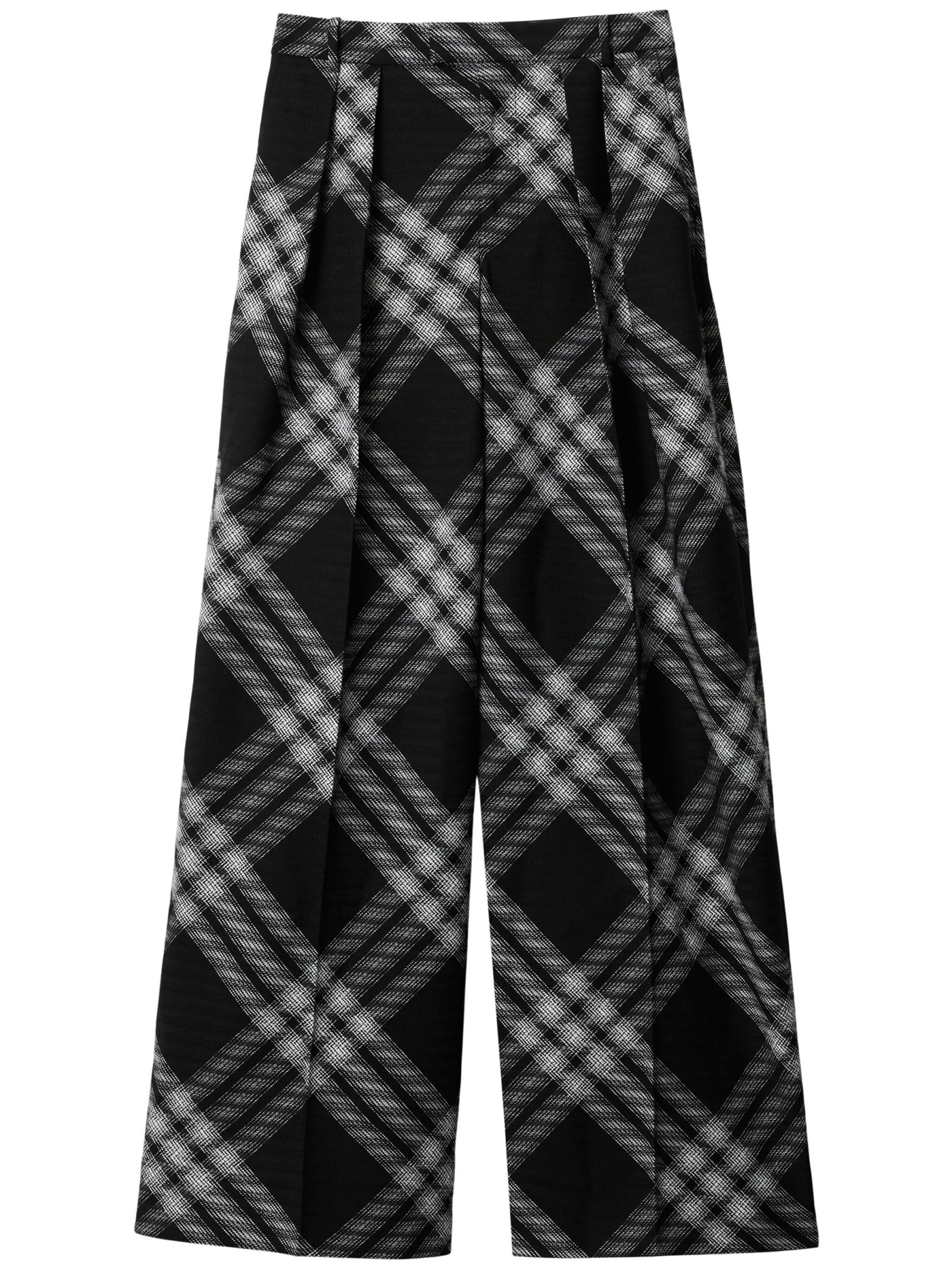 Burberry Sp24-tr-giu-039 W Trousers In Monochrome Ip Check