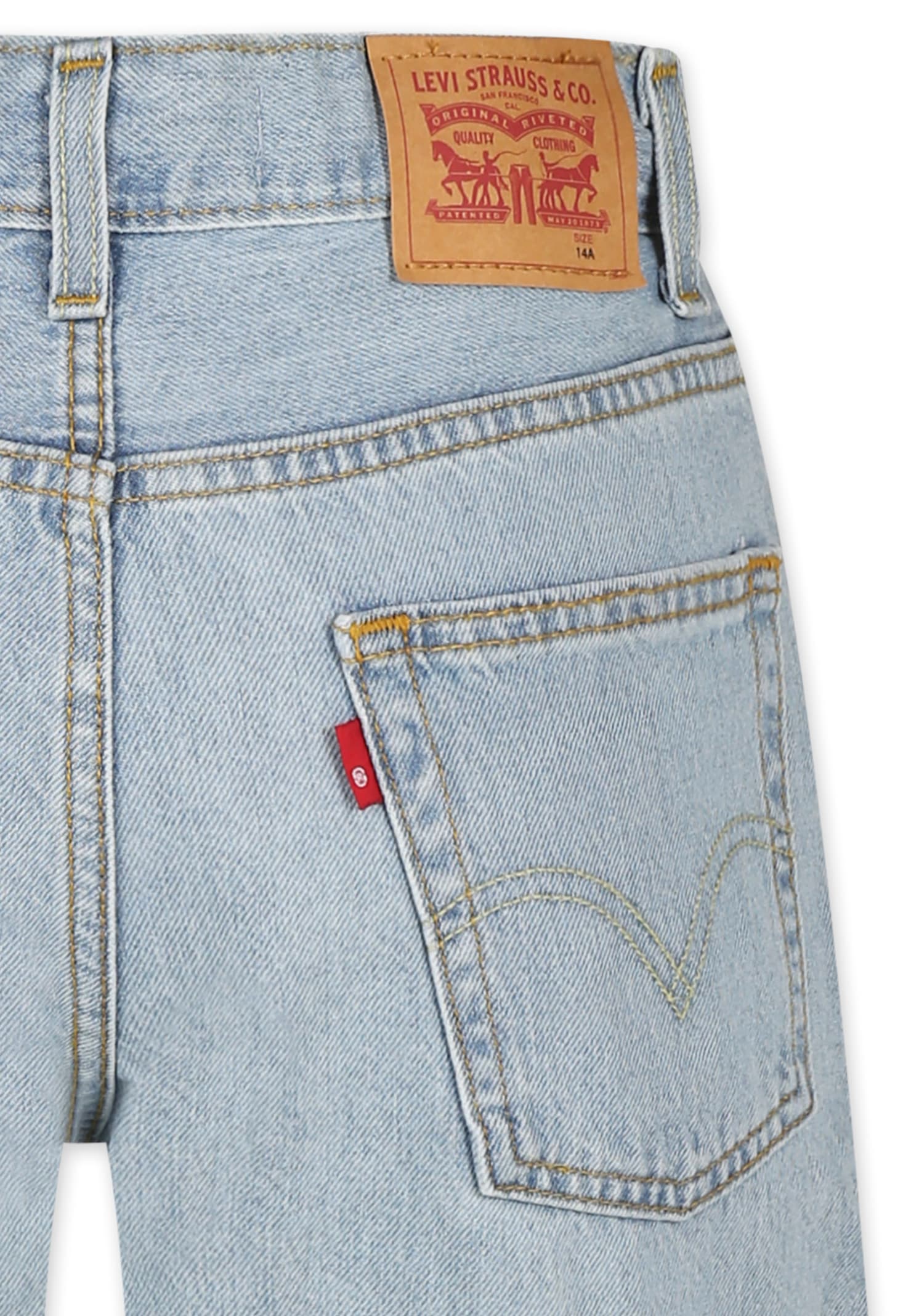 Levi's Denim Shorts For Boy In Denim