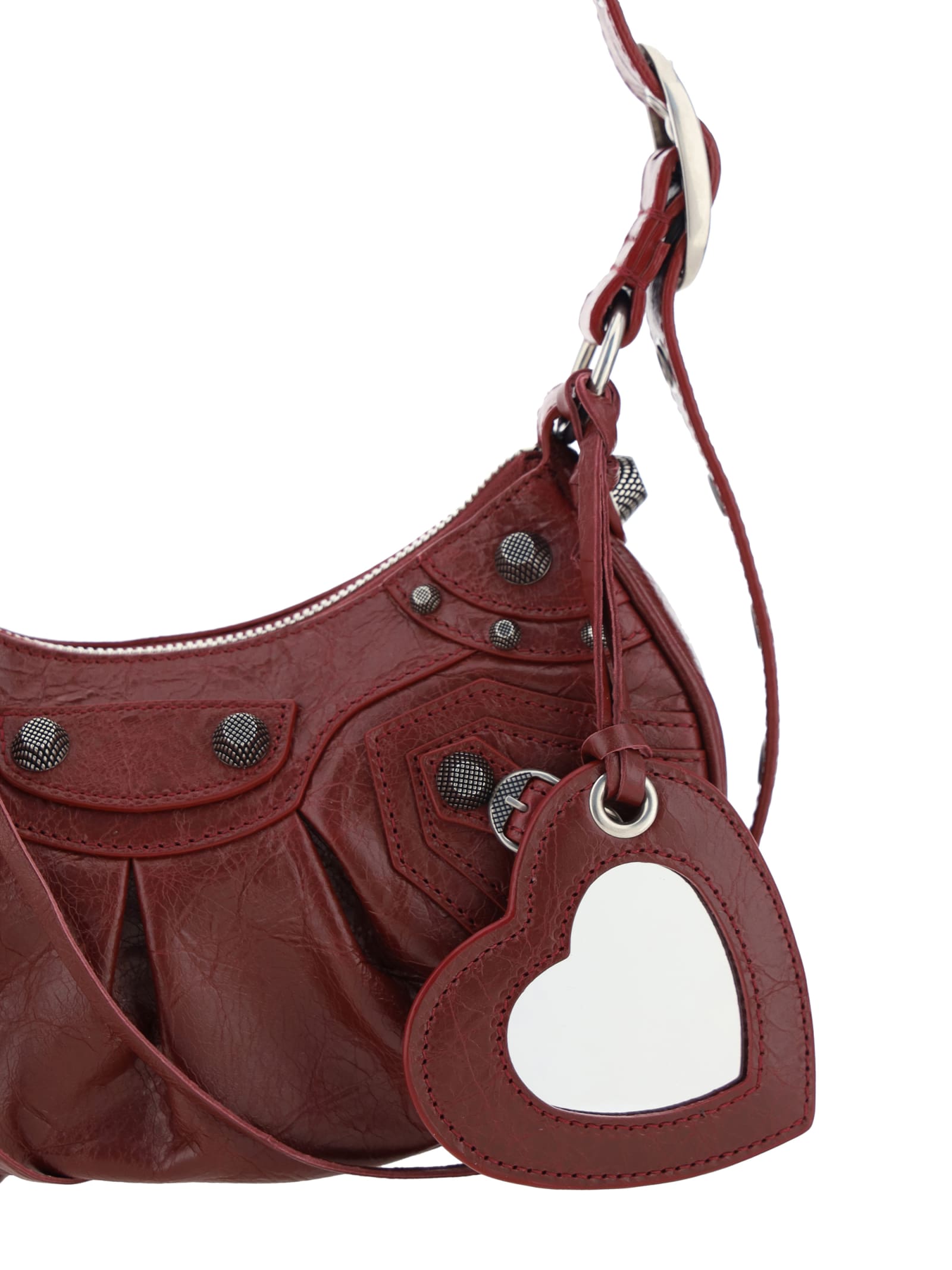 BB small crinkled-leather shoulder bag