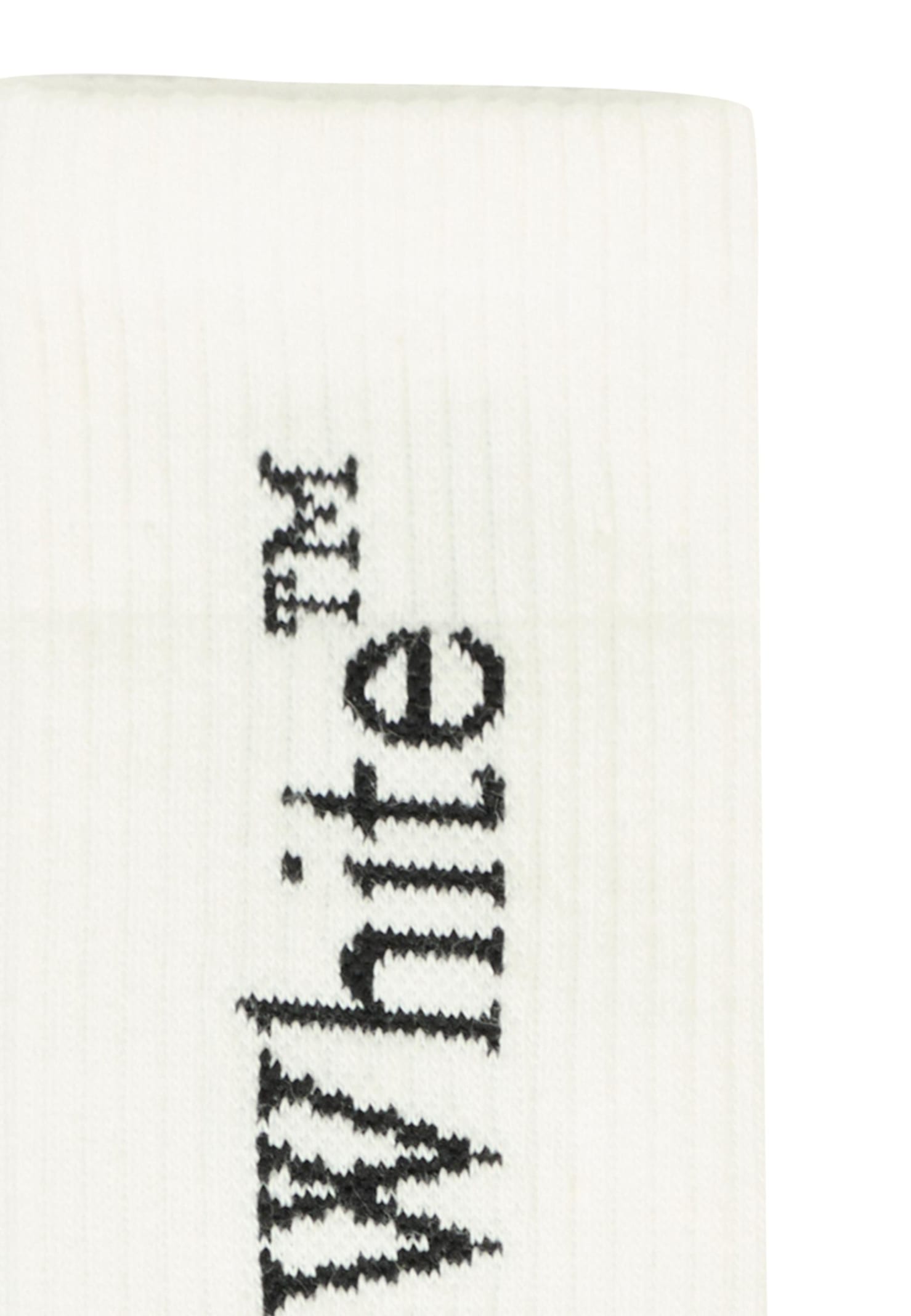 Off-white White Socks For Kids With Logo In White