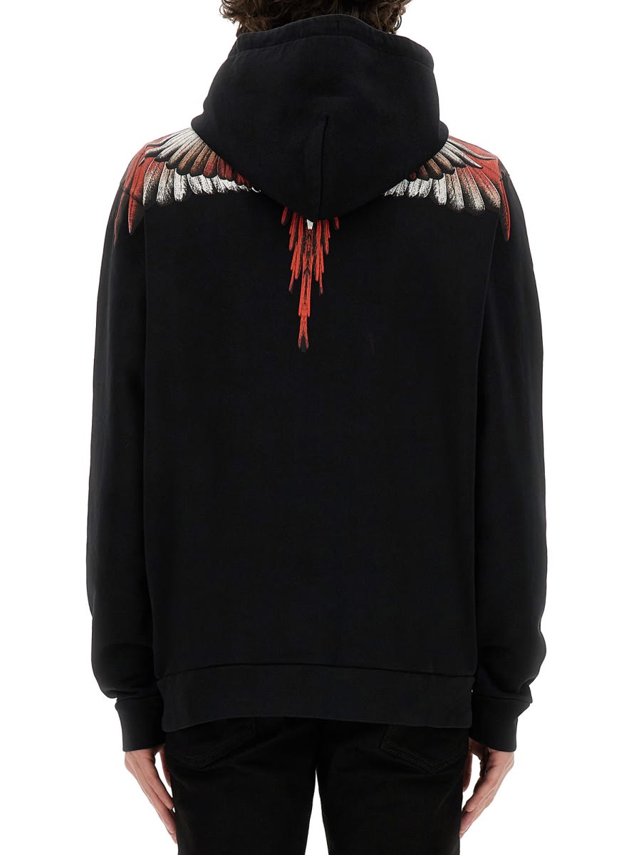 Shop Marcelo Burlon County Of Milan Sweatshirt Wings In Black