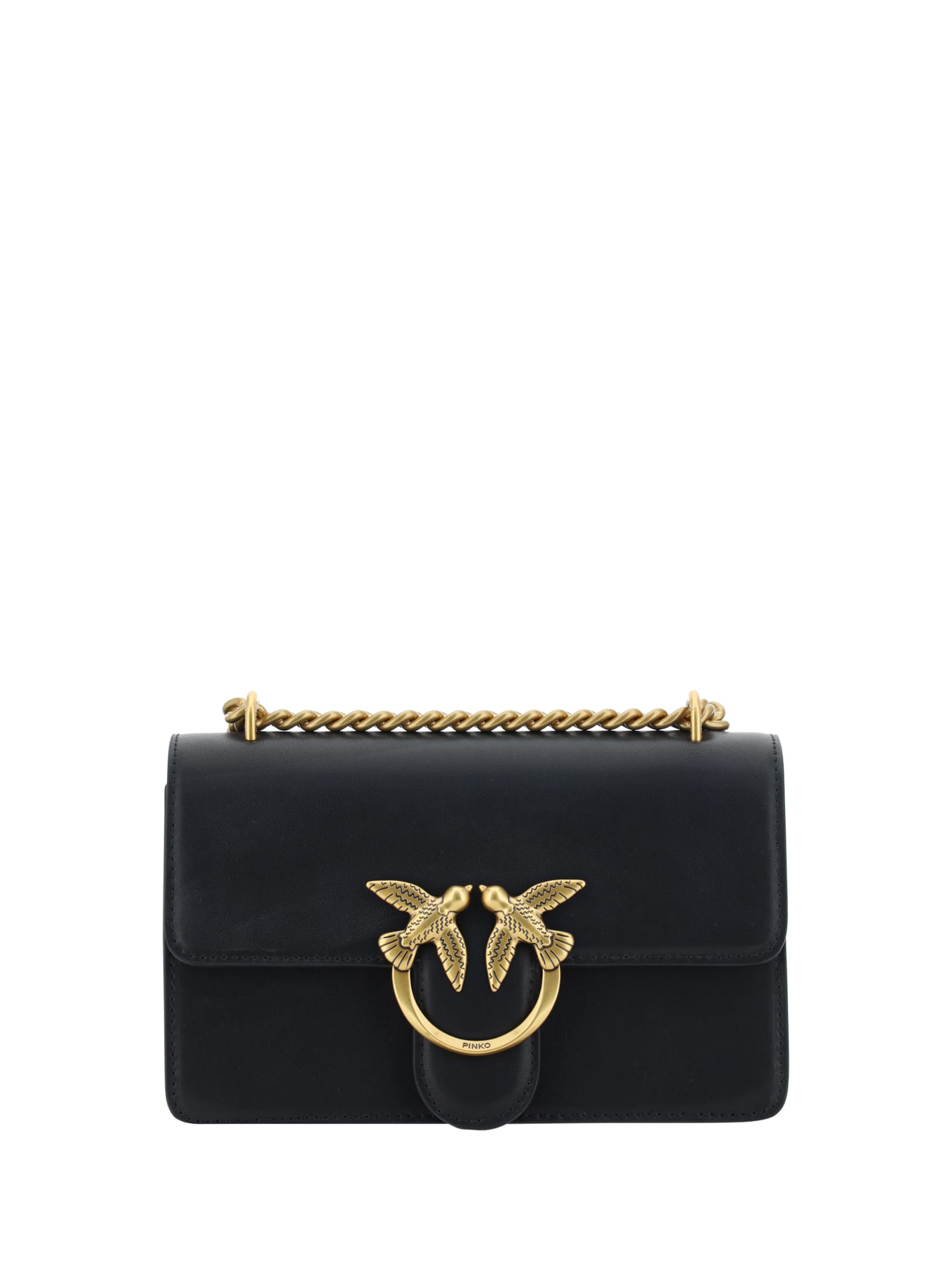Pinko Love One Mini Shoulder Bag In Black