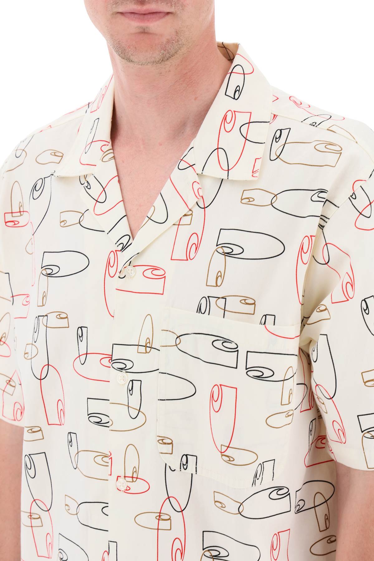 Shop Carhartt Sumor Short Sleeve Shirt In Ouline Print Wax (white)
