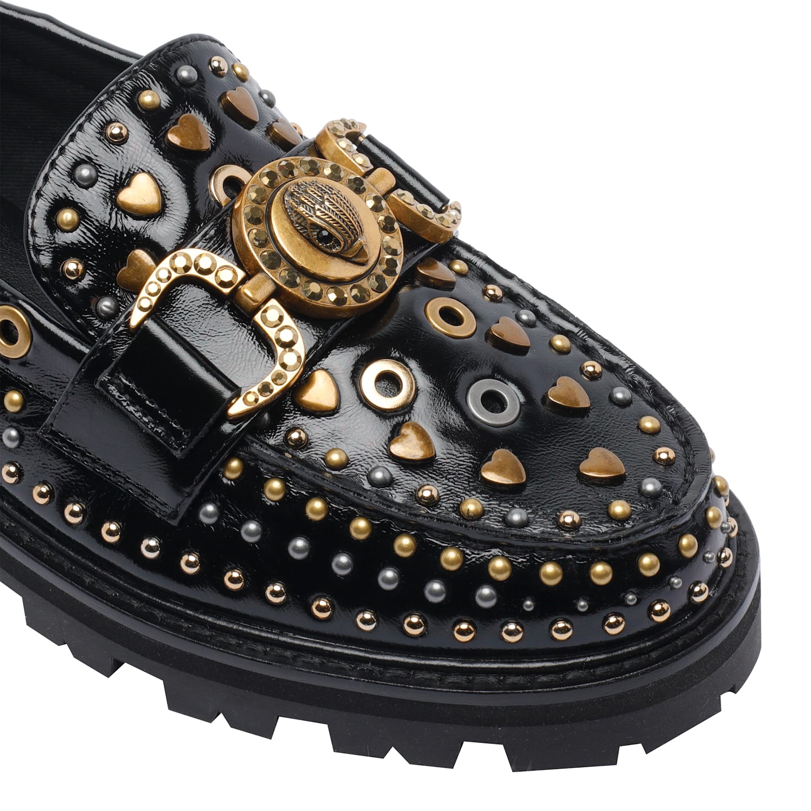 Kurt Geiger Mansion Stud Casual Loafers In Black