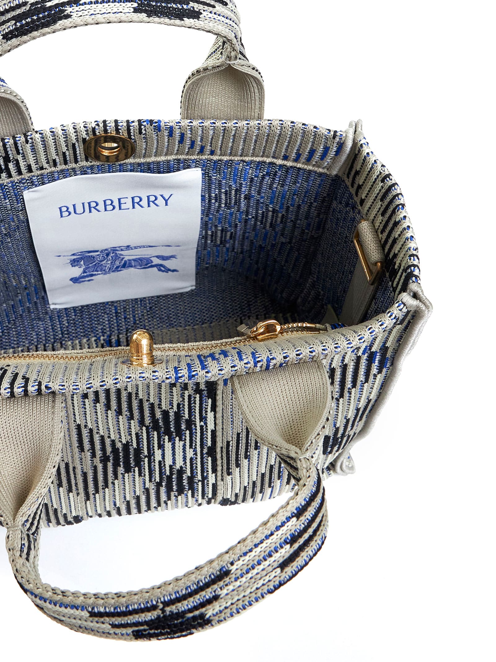 Shop Burberry Tote In Lichen