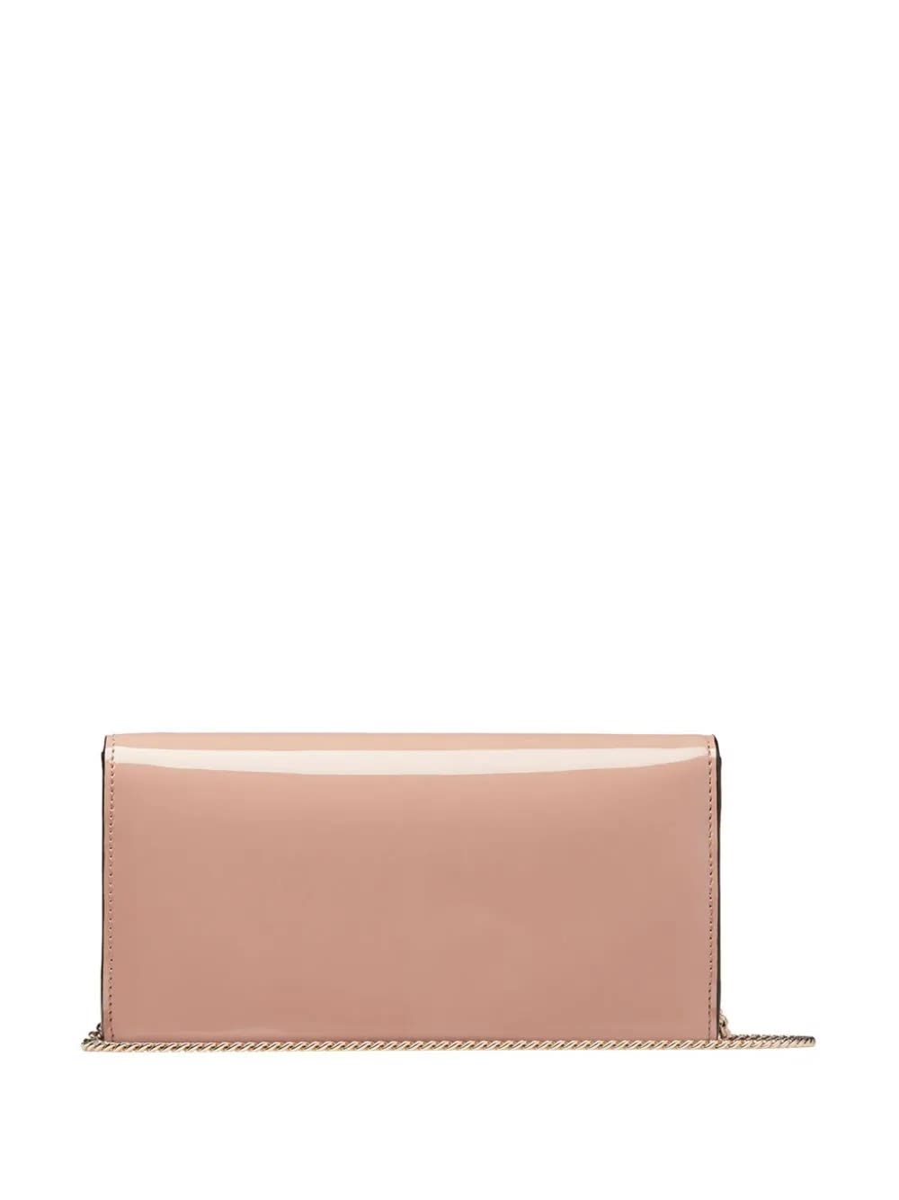 Shop Jimmy Choo Emmie Clutch Bag In Ballet Pink Patent Leather
