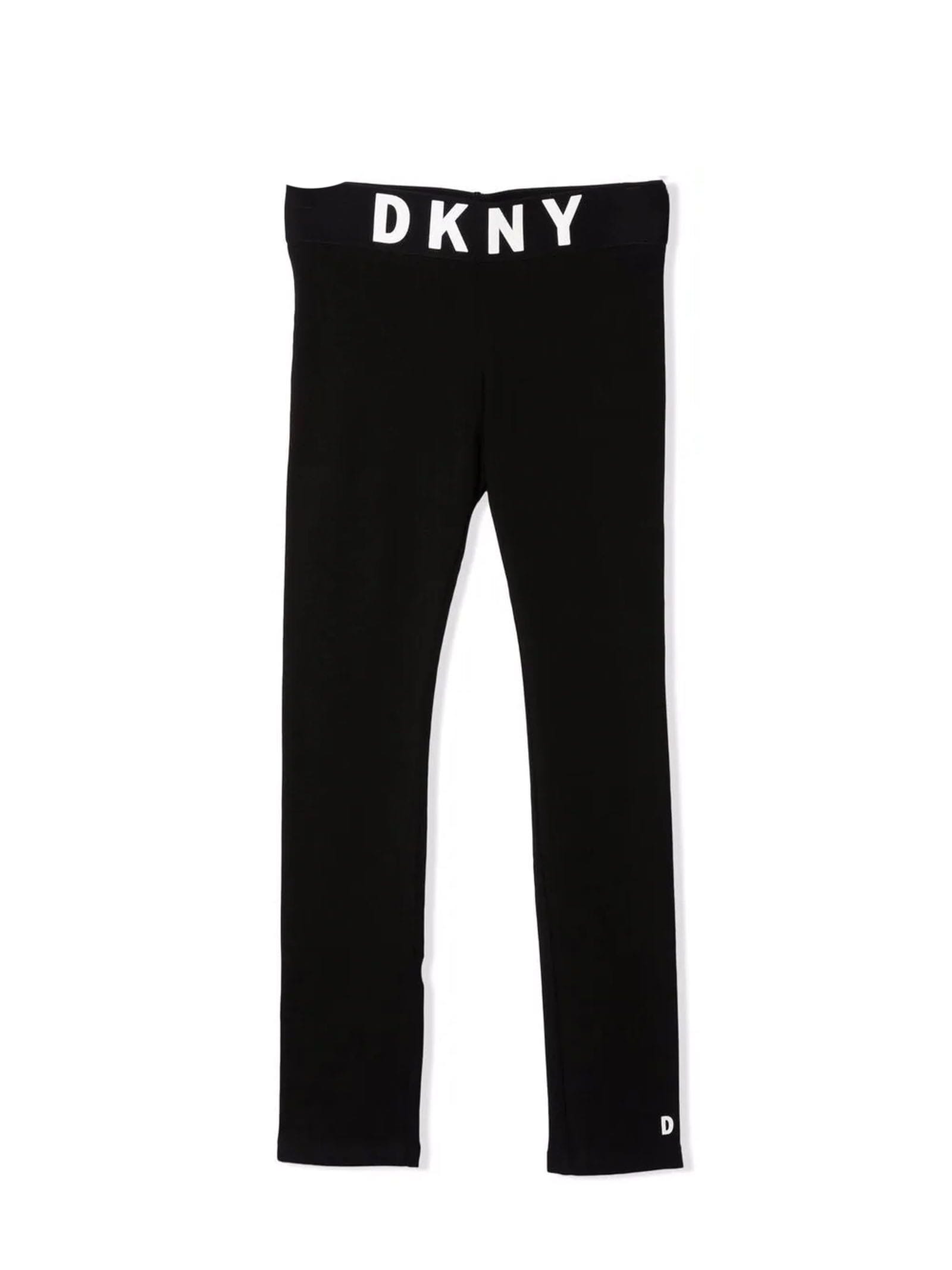 DKNY Black Stretch Cotton-blend Trousers