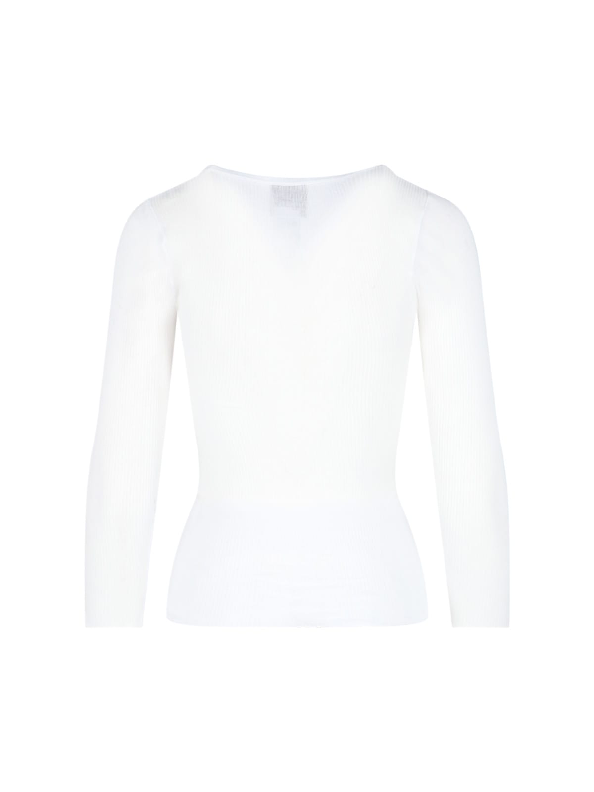 Isabel Marant Ribbed Texture Scoop Neck Long Sleeves