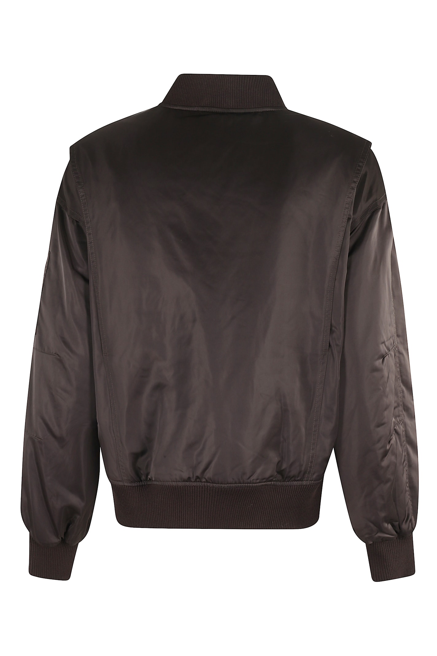 Ivy & Oak Ivy Oak Bomber Jacket With Ribbed Collar In Brown