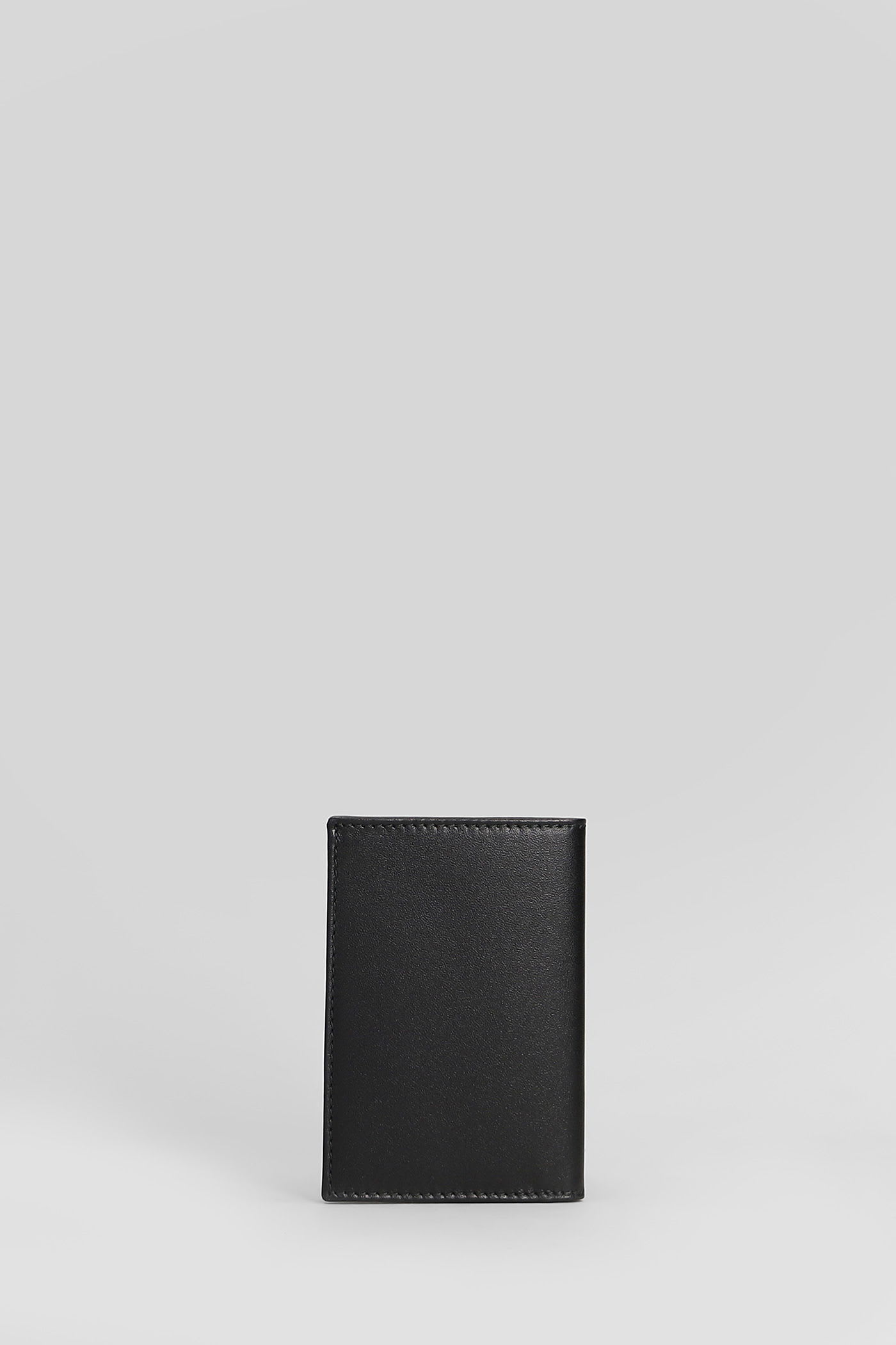 Comme Des Garçons Wallet In Black Leather In Black