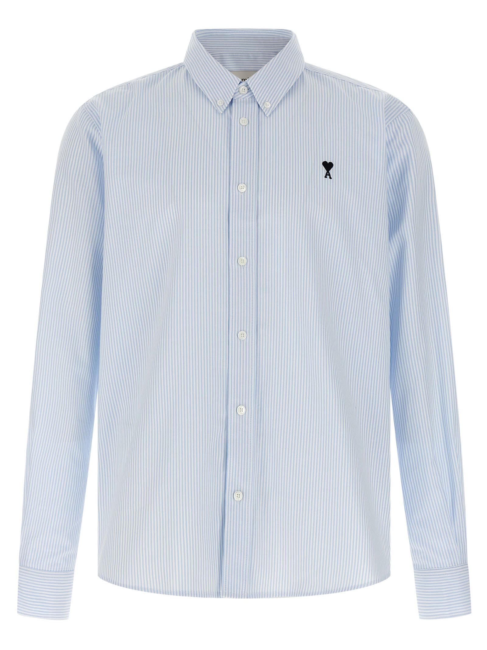 Ami Alexandre Mattiussi Ami De Coeur Shirt And Blouse Light Blue In Blue