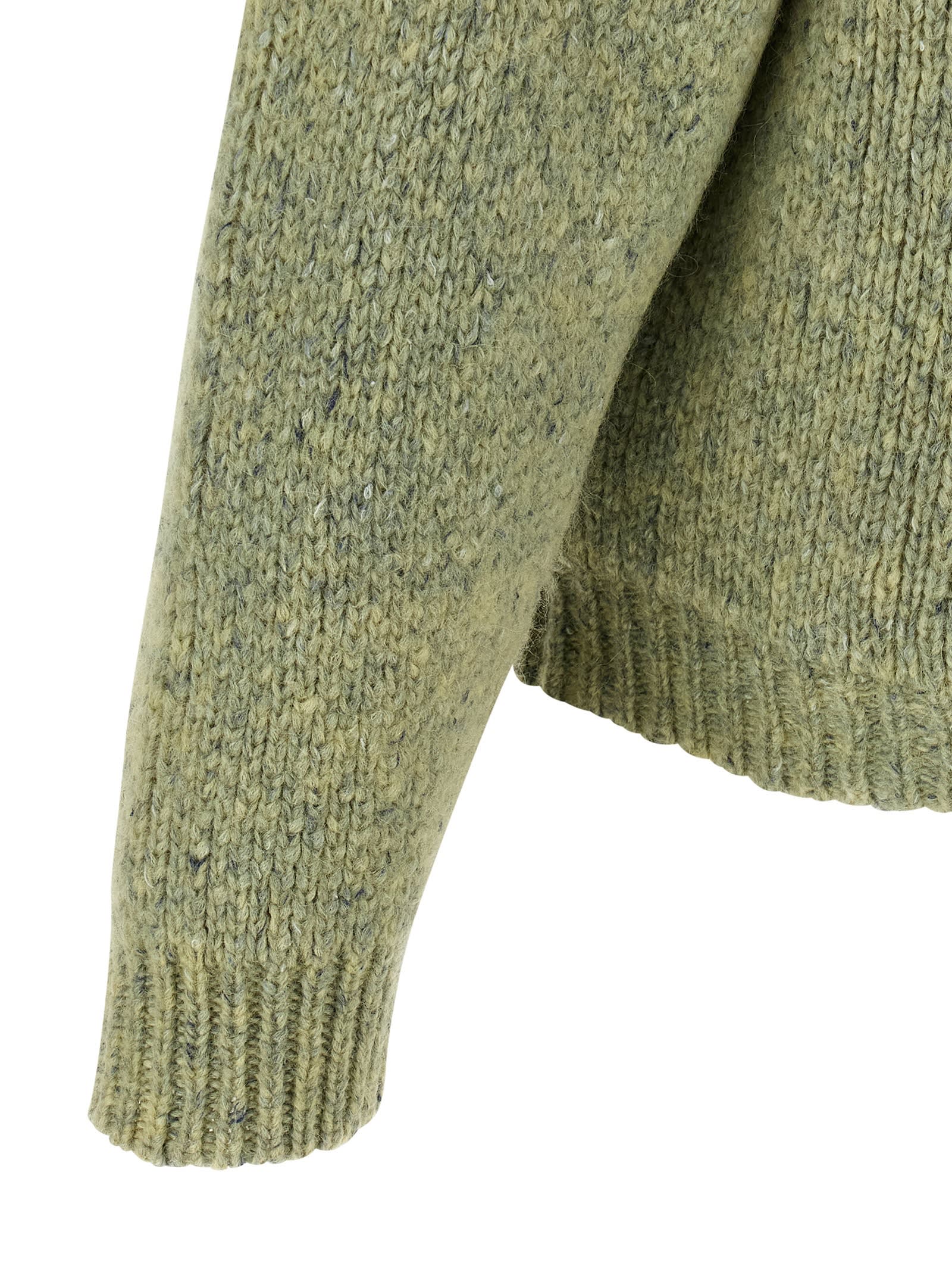 Magliano Intarsia-pattern Mock-neck Sweater In Yellow