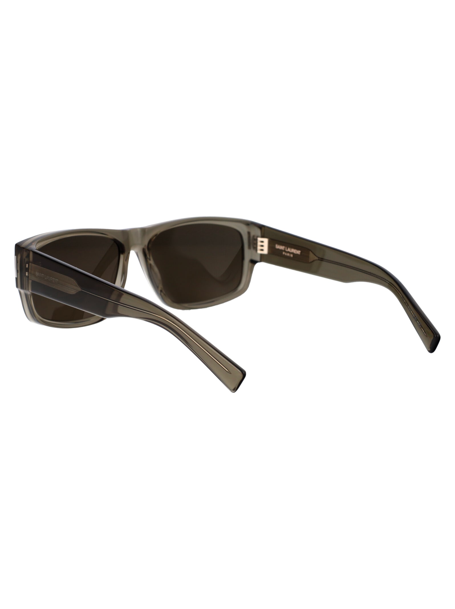 Shop Saint Laurent Sl 689 Sunglasses In 004 Brown Brown Grey