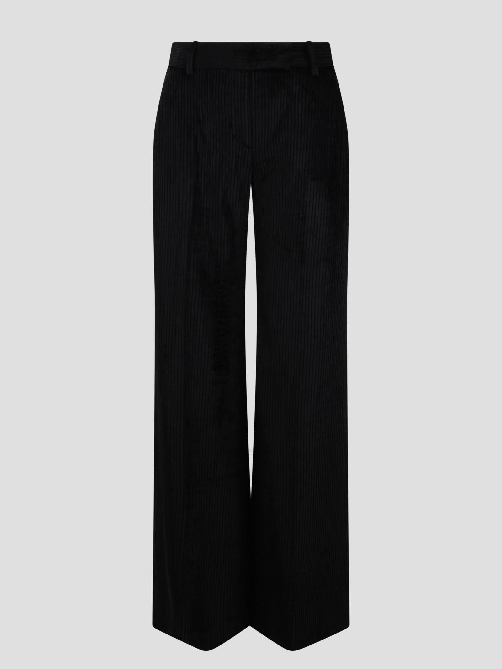 Ribbed Flared Trousers