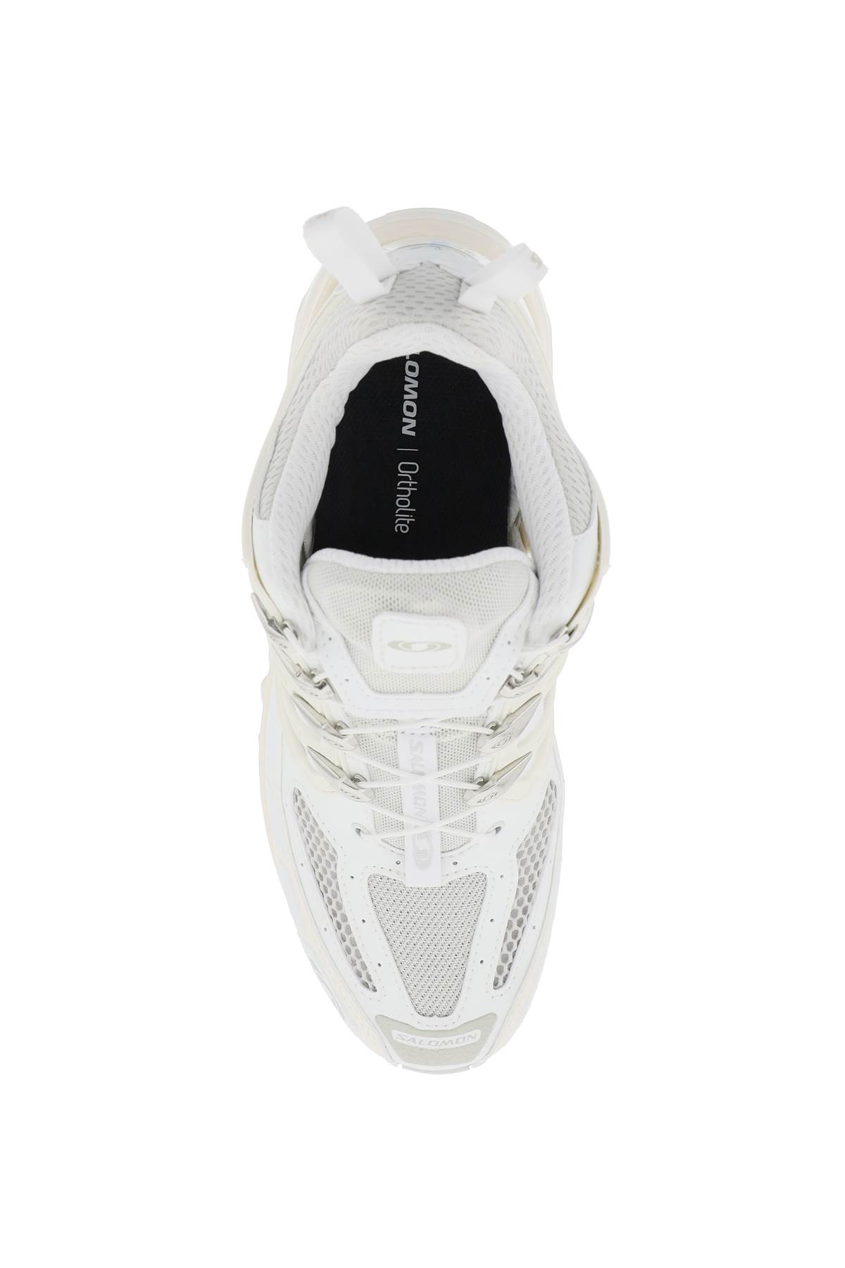 Shop Salomon Acs Pro Sneakers In White Vanilla Ice Lunar Rock (white)