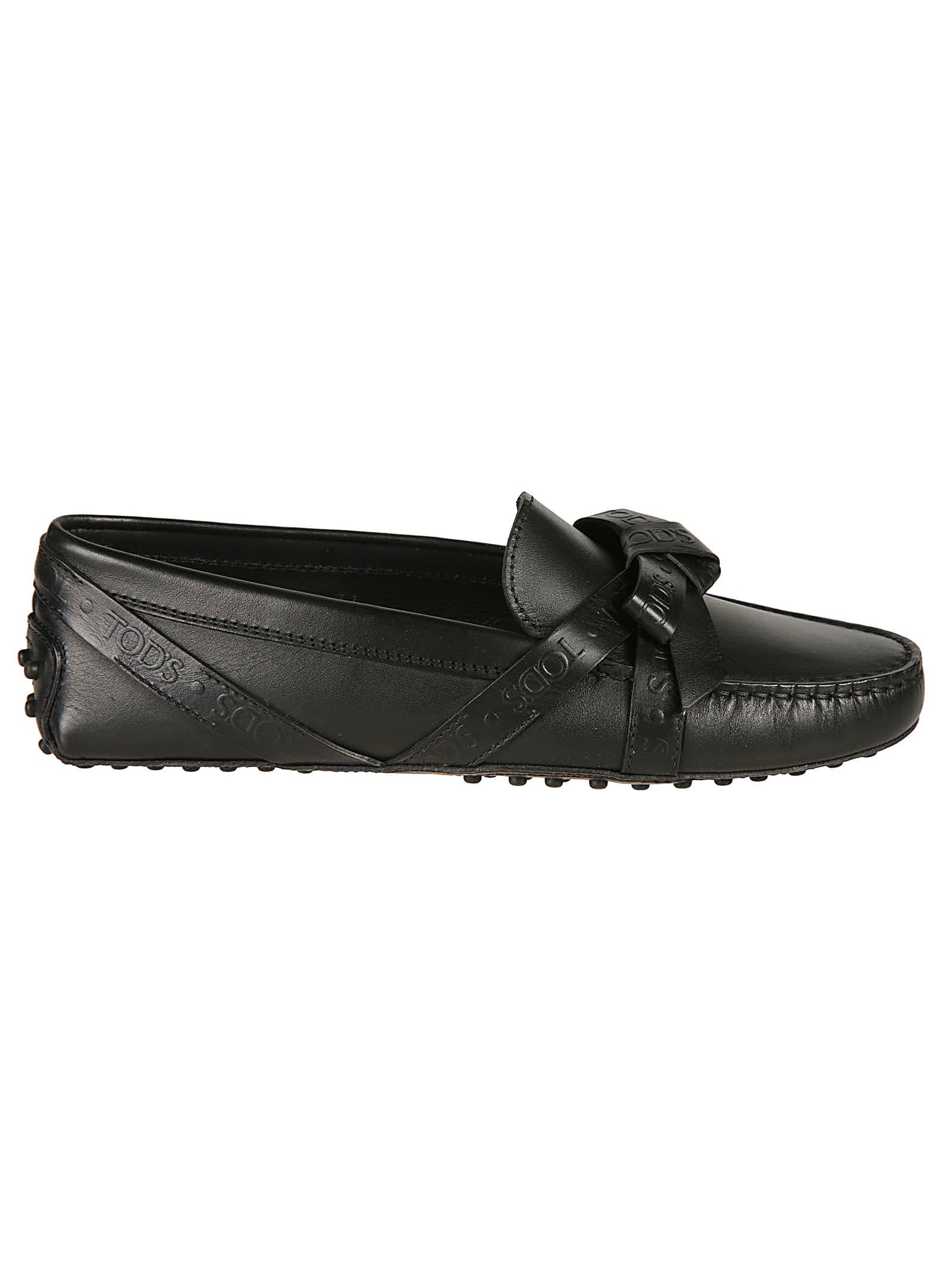 Tod's Bowtie Loafers In Nero