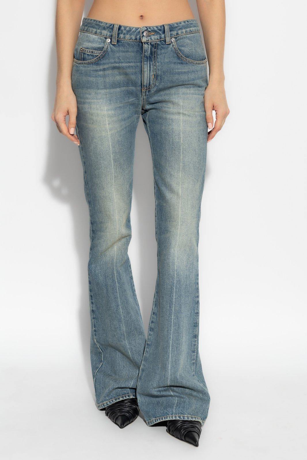 Alexander Mcqueen Boot-cut Leg Denim Pants In Blue