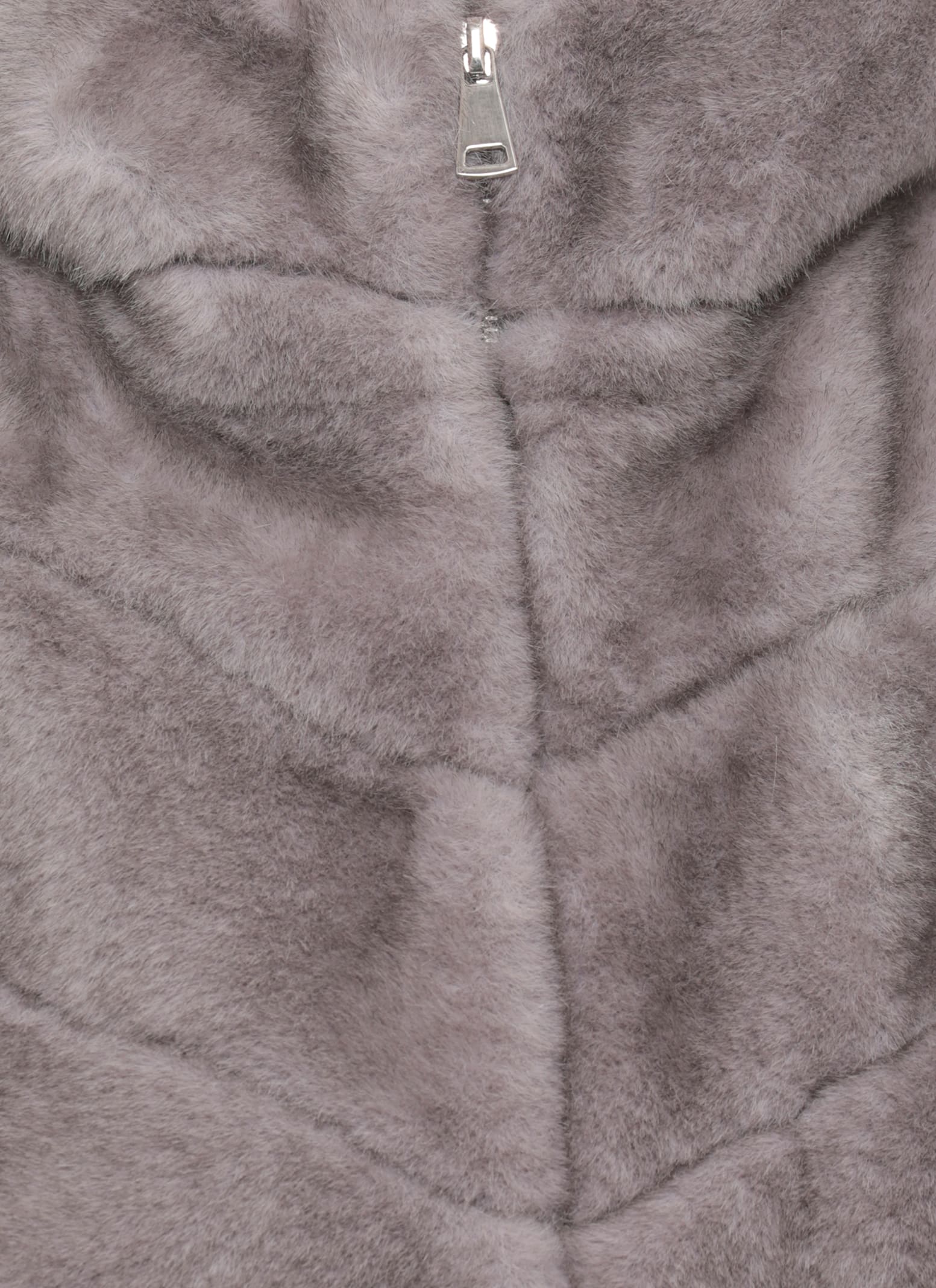 Betta Corradi Synthetic Fur Jacket In Gray