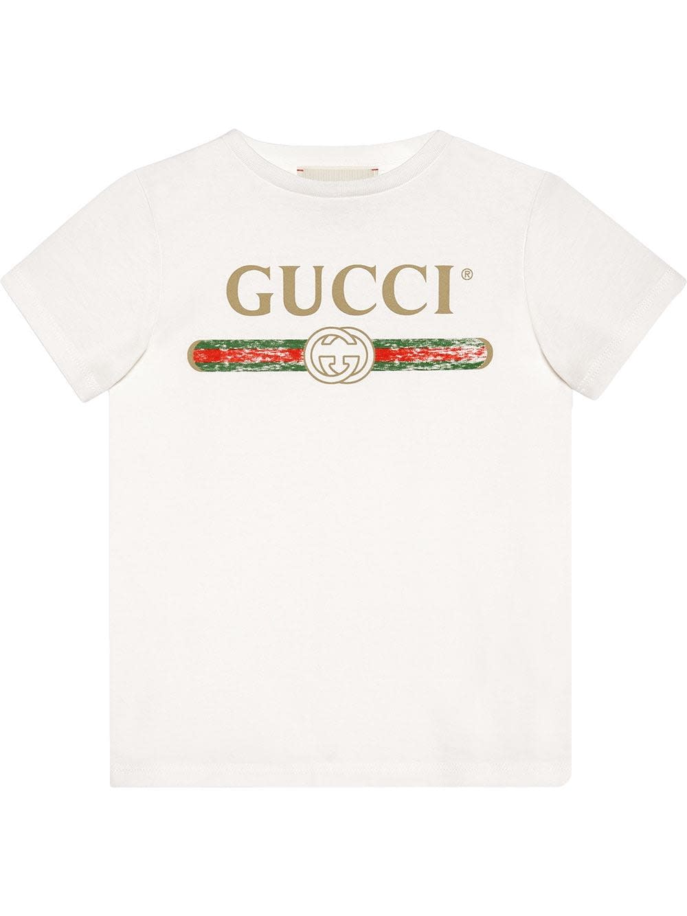 Gucci White Cotton Tshirt