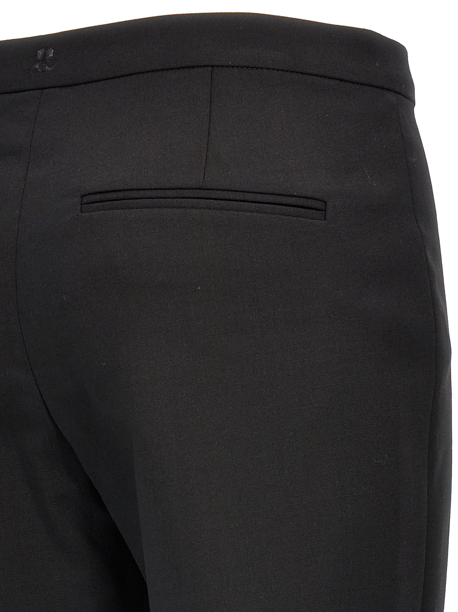 Courrèges Oblique Tailored Pants In Black