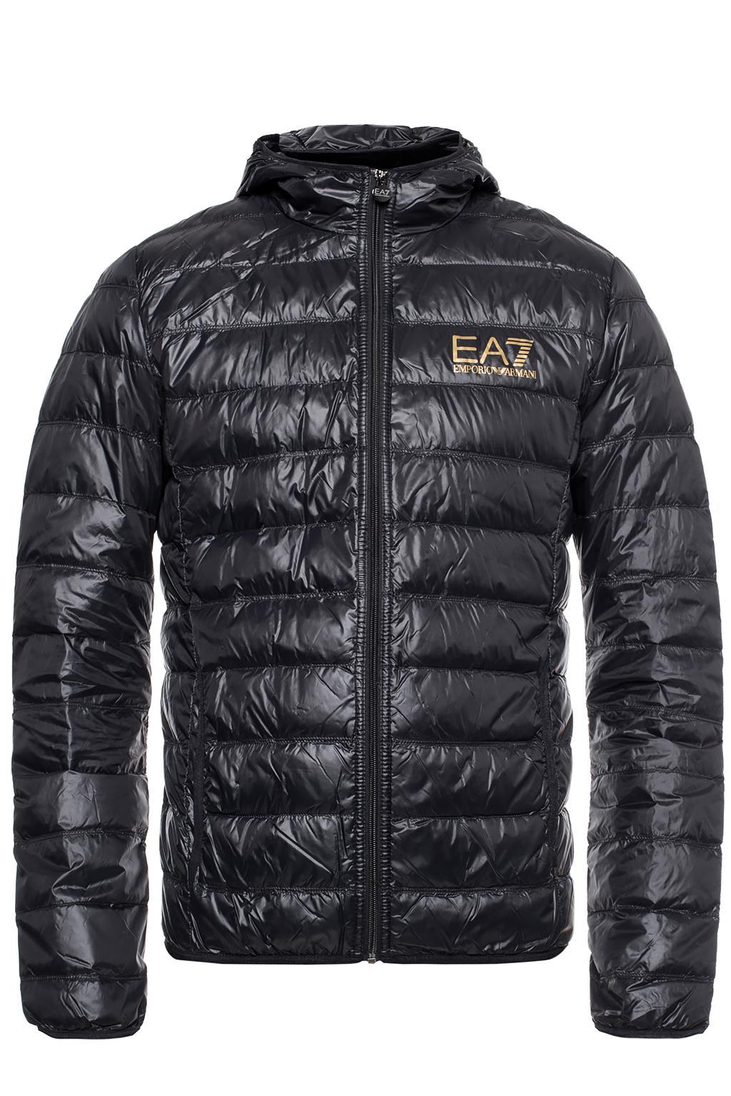 EA7 HOODED QUILTED DOWN JACKET