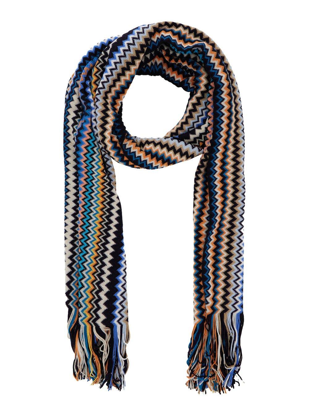 Zigzag Woven Fringed Edge Scarf