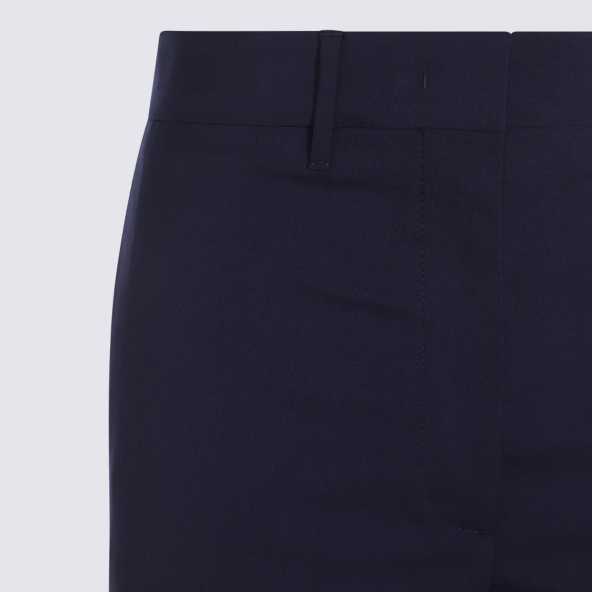 Miu Miu Superfine Wool Trousers And Pockets In Blue