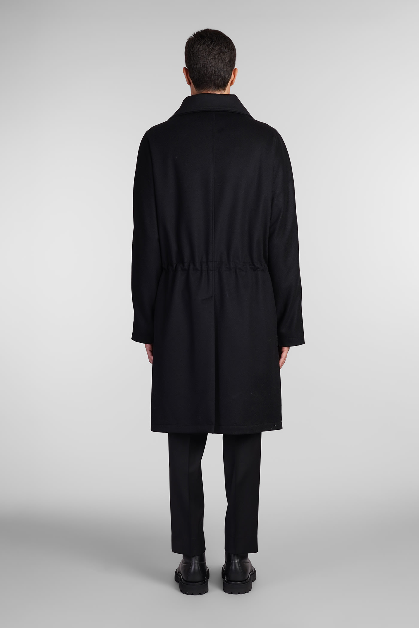 Shop Costumein Parka Coat In Black Wool