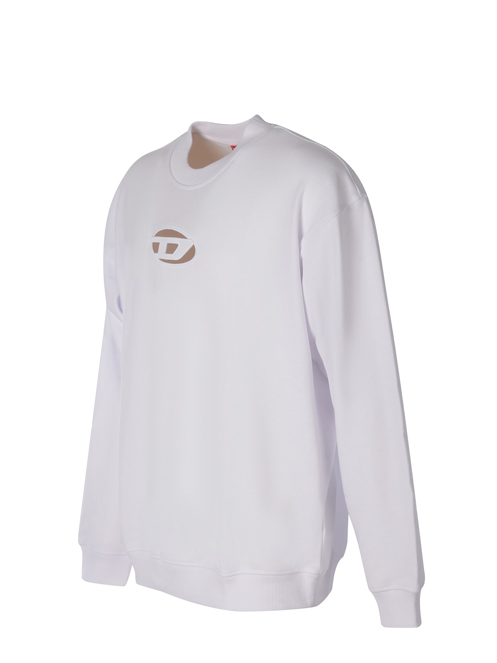 Shop Diesel Sweatshirt  S-boxt-od Made Of Cotton In White