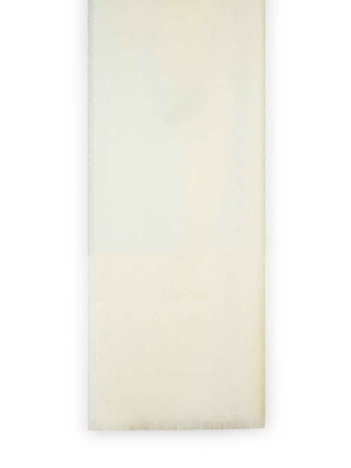 Max Mara Magico White Wool Scarf In Cream