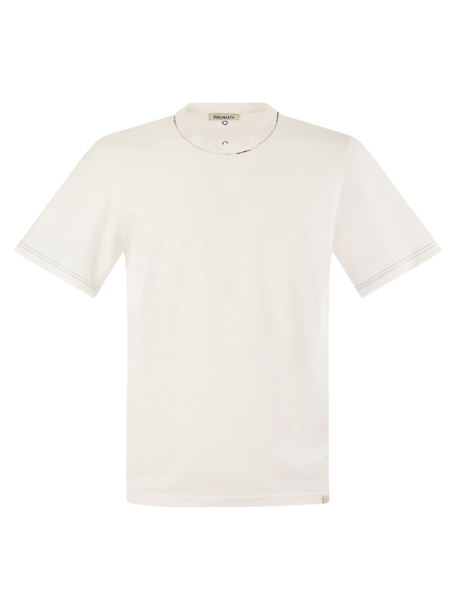 Premiata Short-sleeved Cotton T-shirt In White