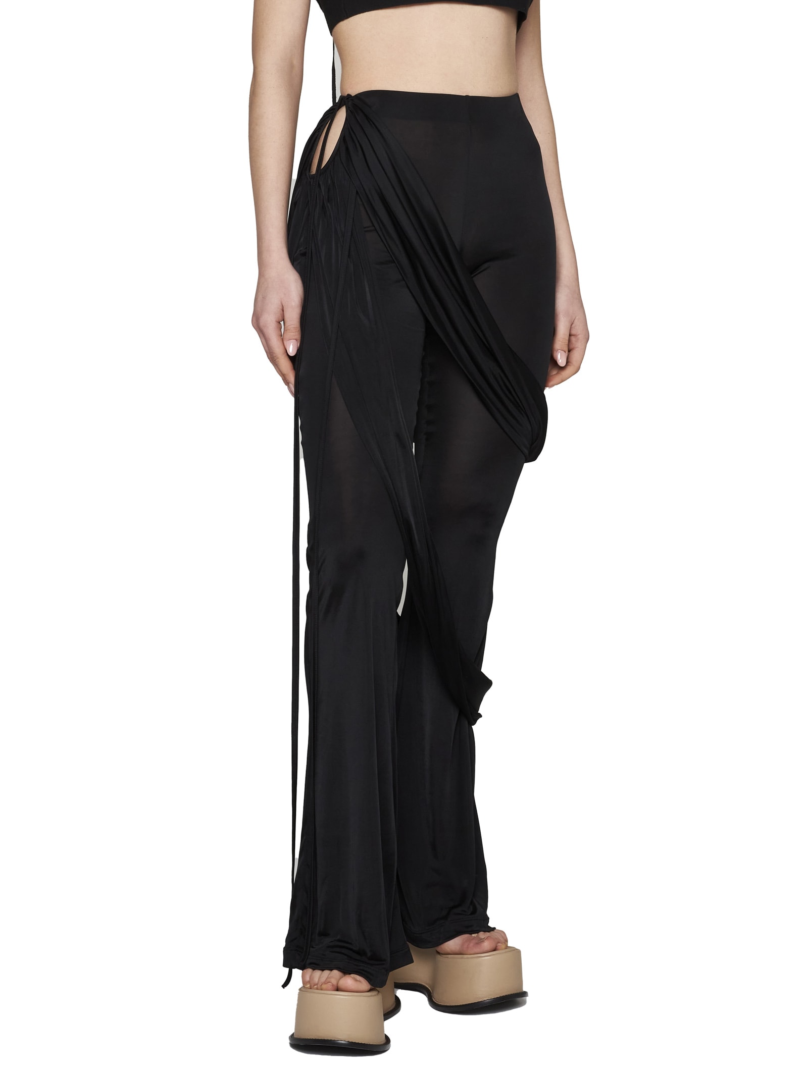 Shop Andreädamo Pants In Black