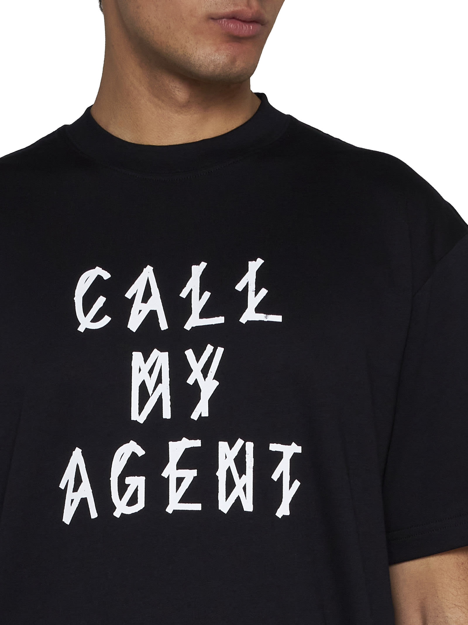 Shop 44 Label Group T-shirt In Black+call My Agent