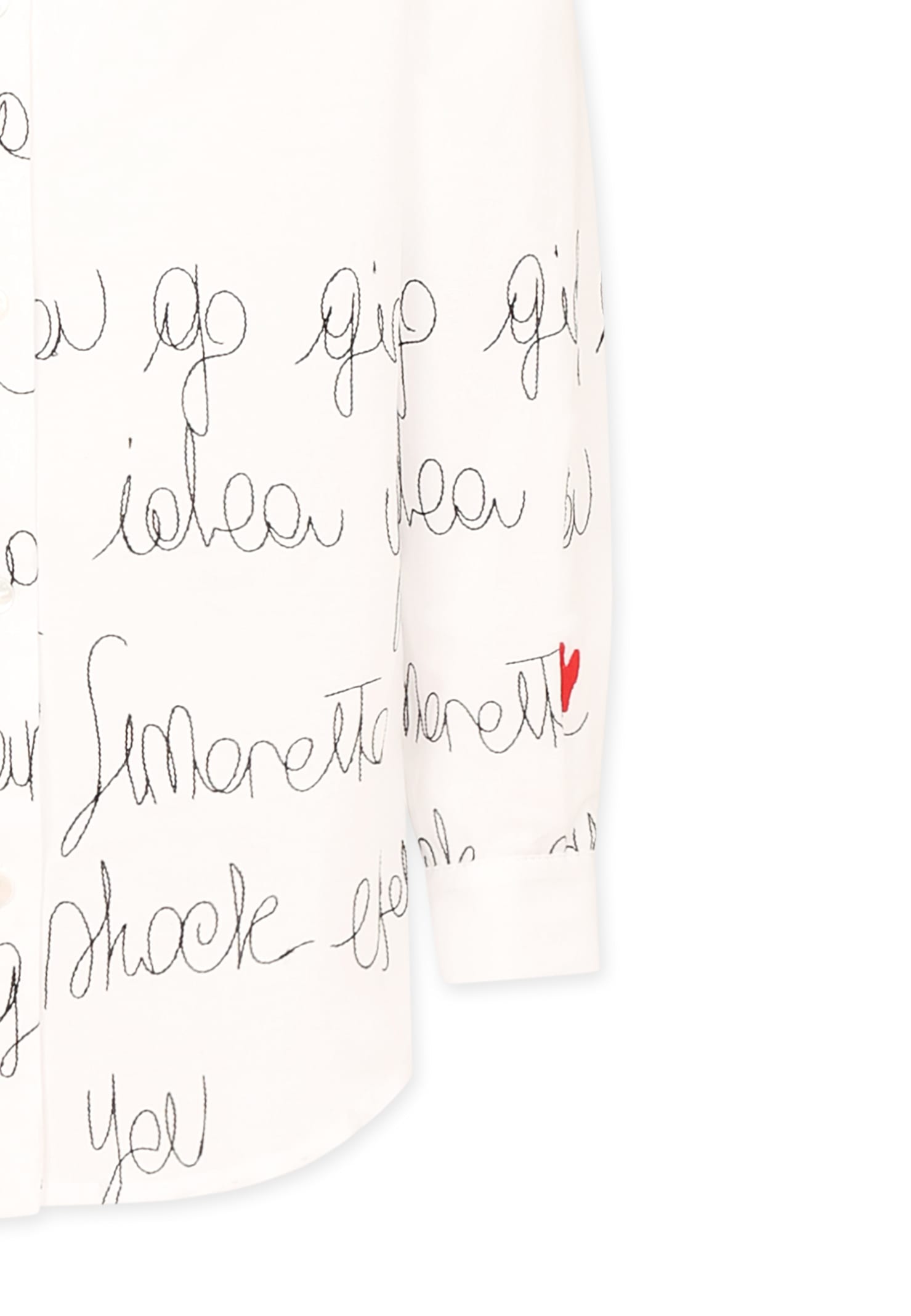 Simonetta White Shirt For Irl With Writing In White