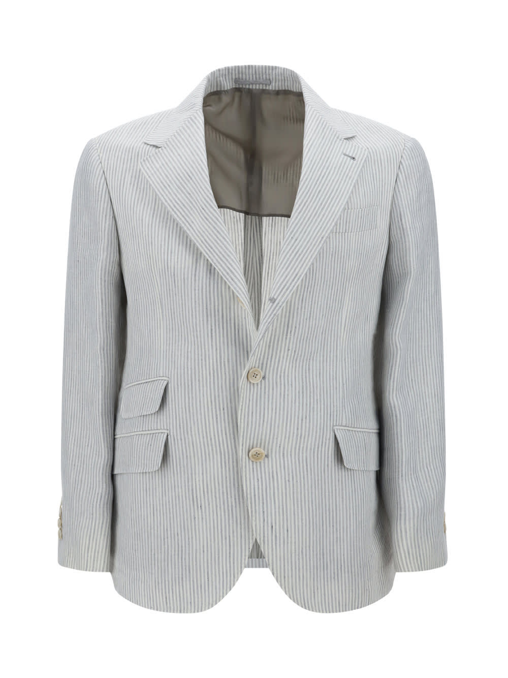 Shop Brunello Cucinelli Blazer Jacket In White
