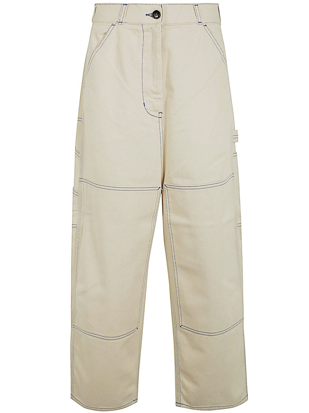 Shop Semicouture Marika Jeans In Ivory