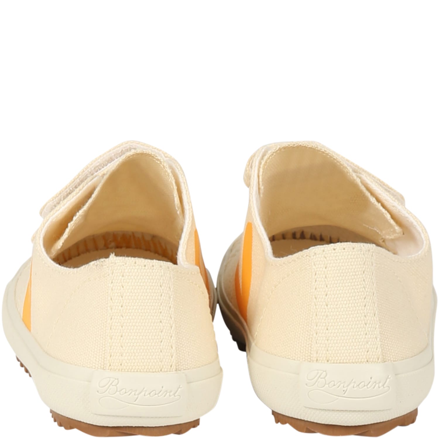 Shop Veja Ivory Sneakers For Kids With Logo