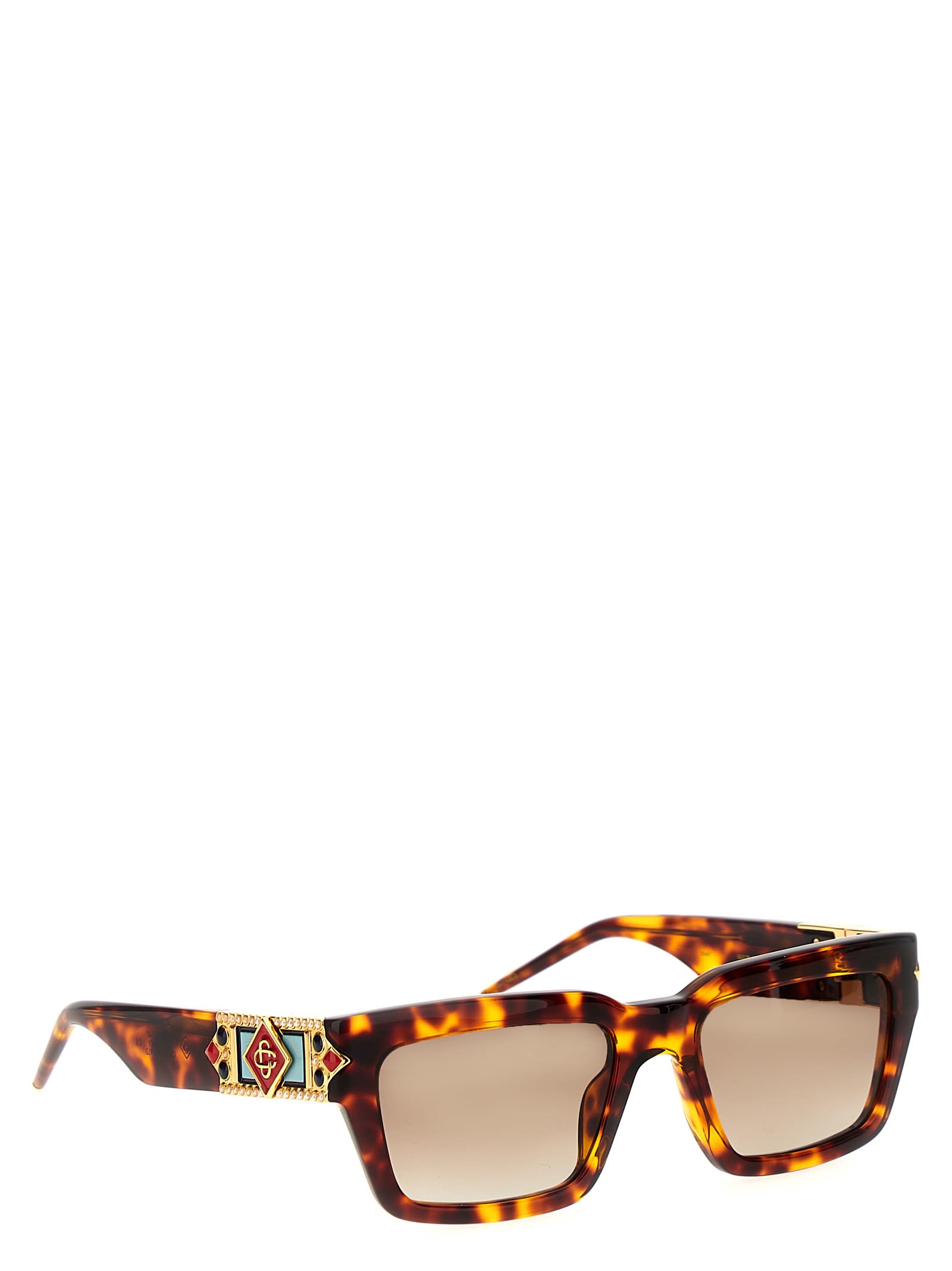 CASABLANCA THE TORTOISESHELL SQUARE METOPE SUNGLASSES