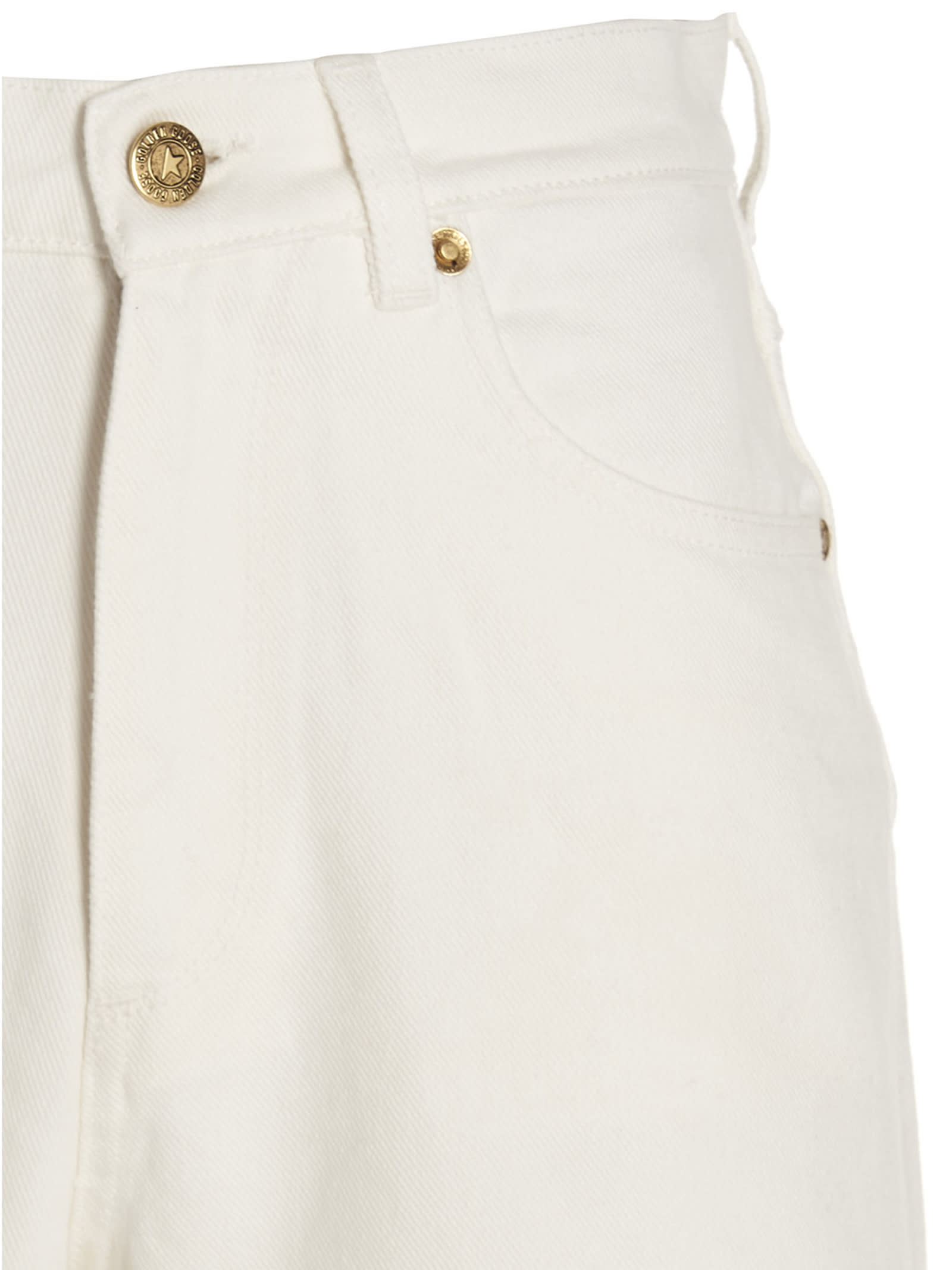 Shop Golden Goose Shorts Bull Over Dyed-365 In White